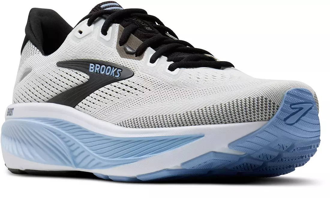 MEN'S BROOKS GHOST 18 | WHITE / BLACK / OPEN AIR - Image 3