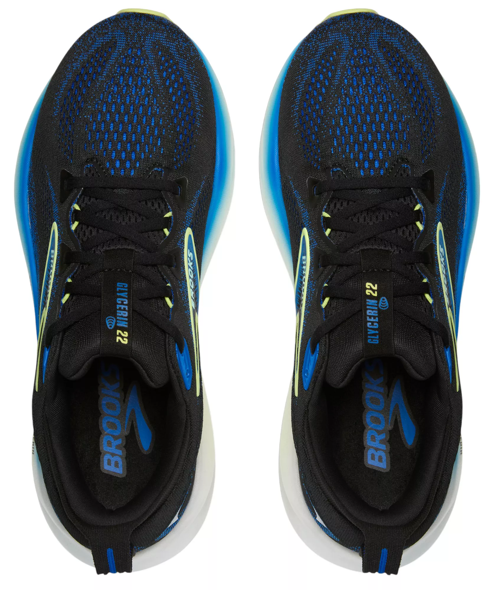 MEN'S BROOKS GLYCERIN 22 | BLACK / COBALT / NEO YELLOW - Image 4