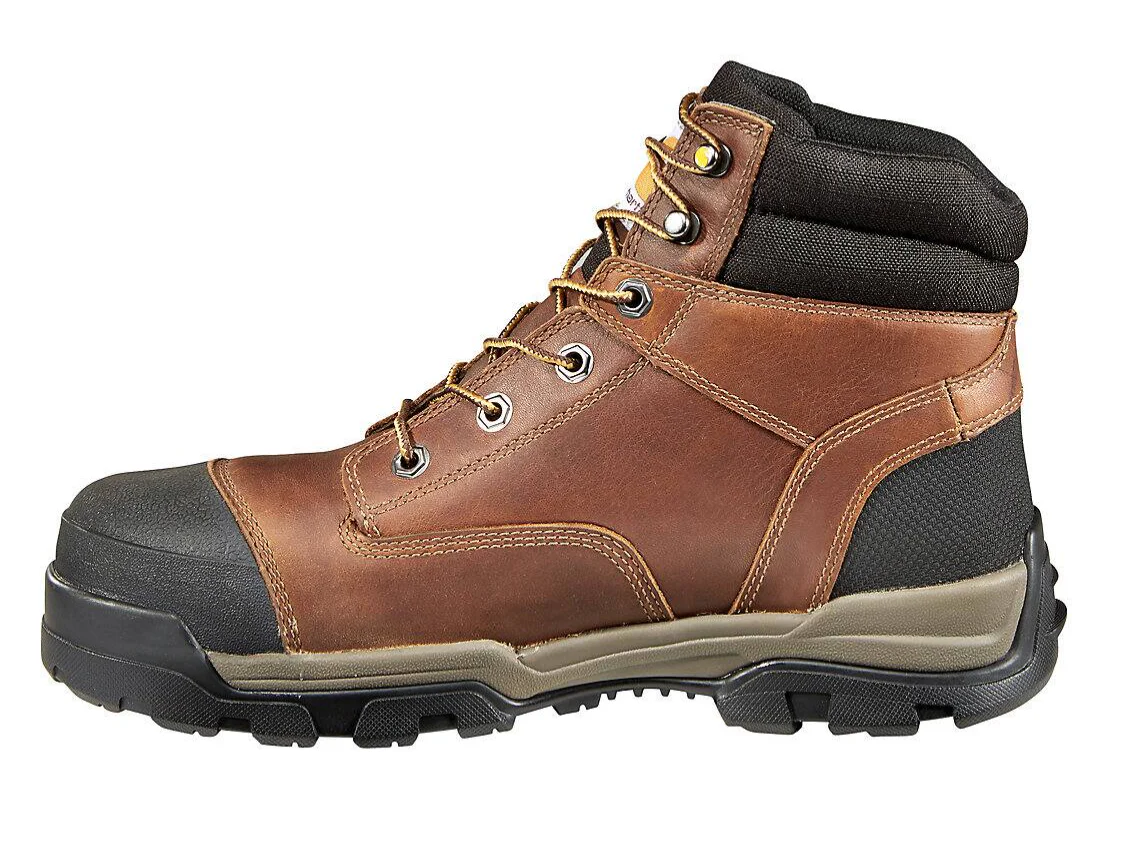 MEN'S CARHARTT GROUND FORCE WATERPROOF 6-INCH COMPOSITE TOE WORK  | PEANUT OIL TAN LEATHER - Image 3