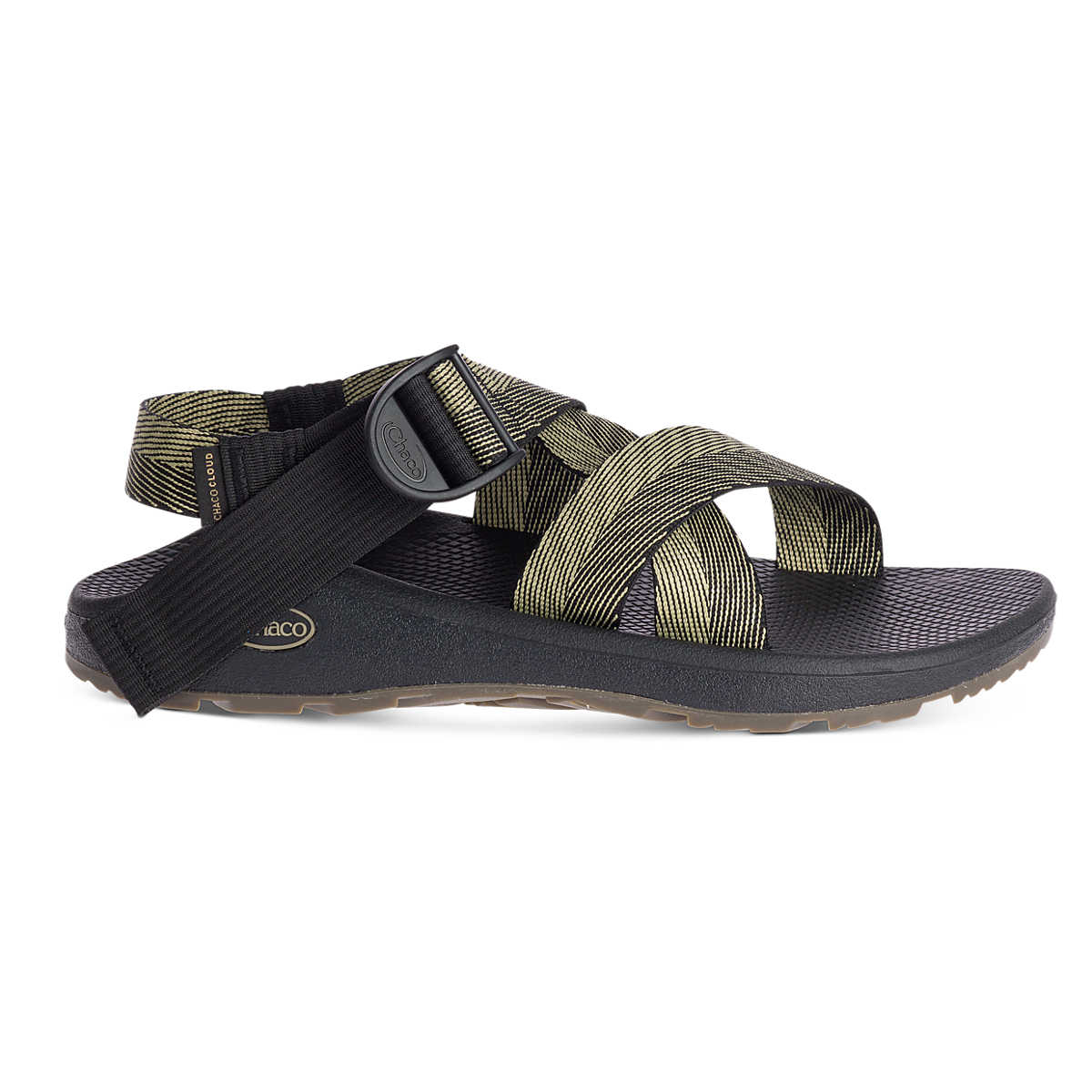 MEN'S CHACO MEGA Z / CLOUD WIDE-STRAP CUSHIONED SANDAL | ODDS BLACK