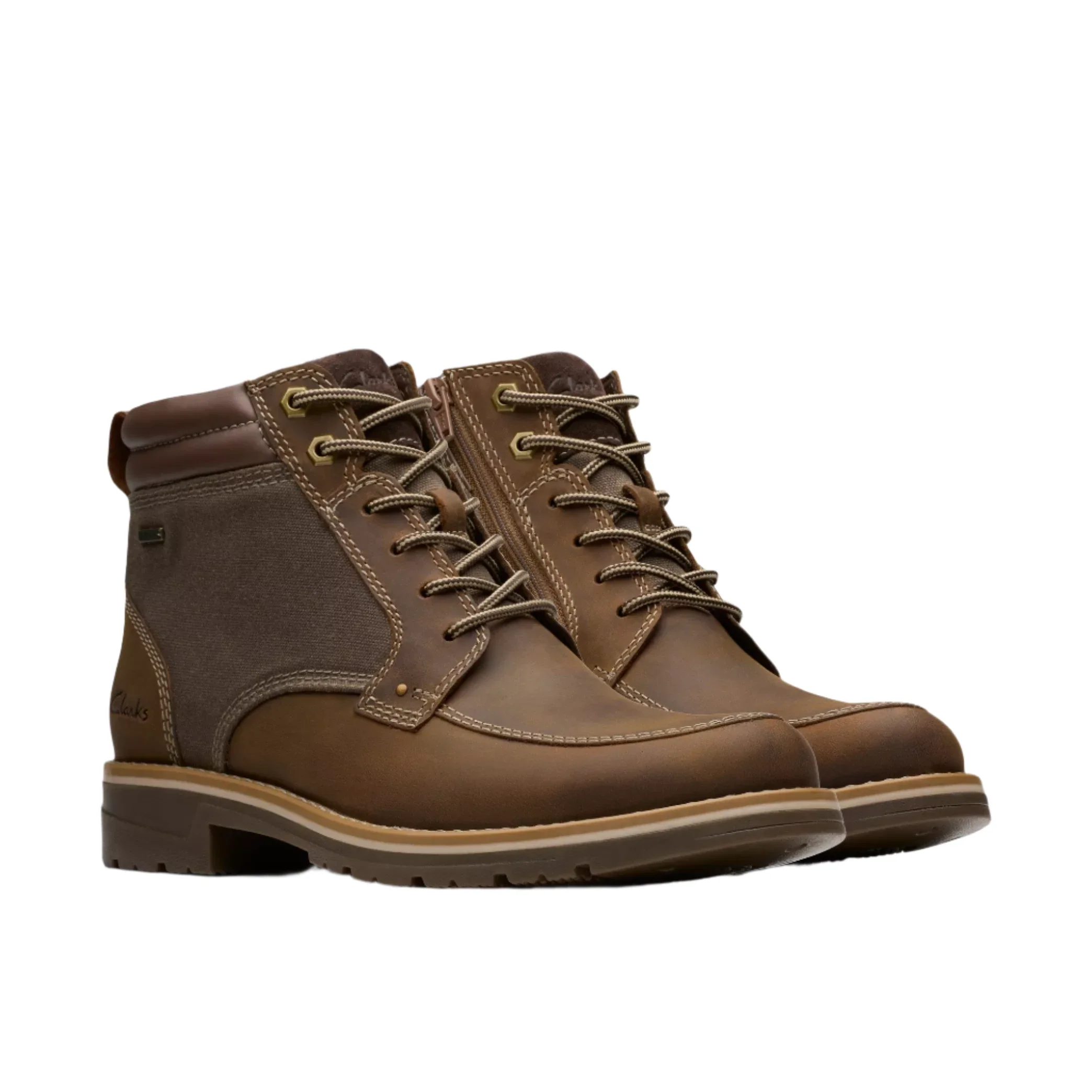 MEN'S CLARKS MORWELL ZIP | BEESWAX LEATHER - Image 4