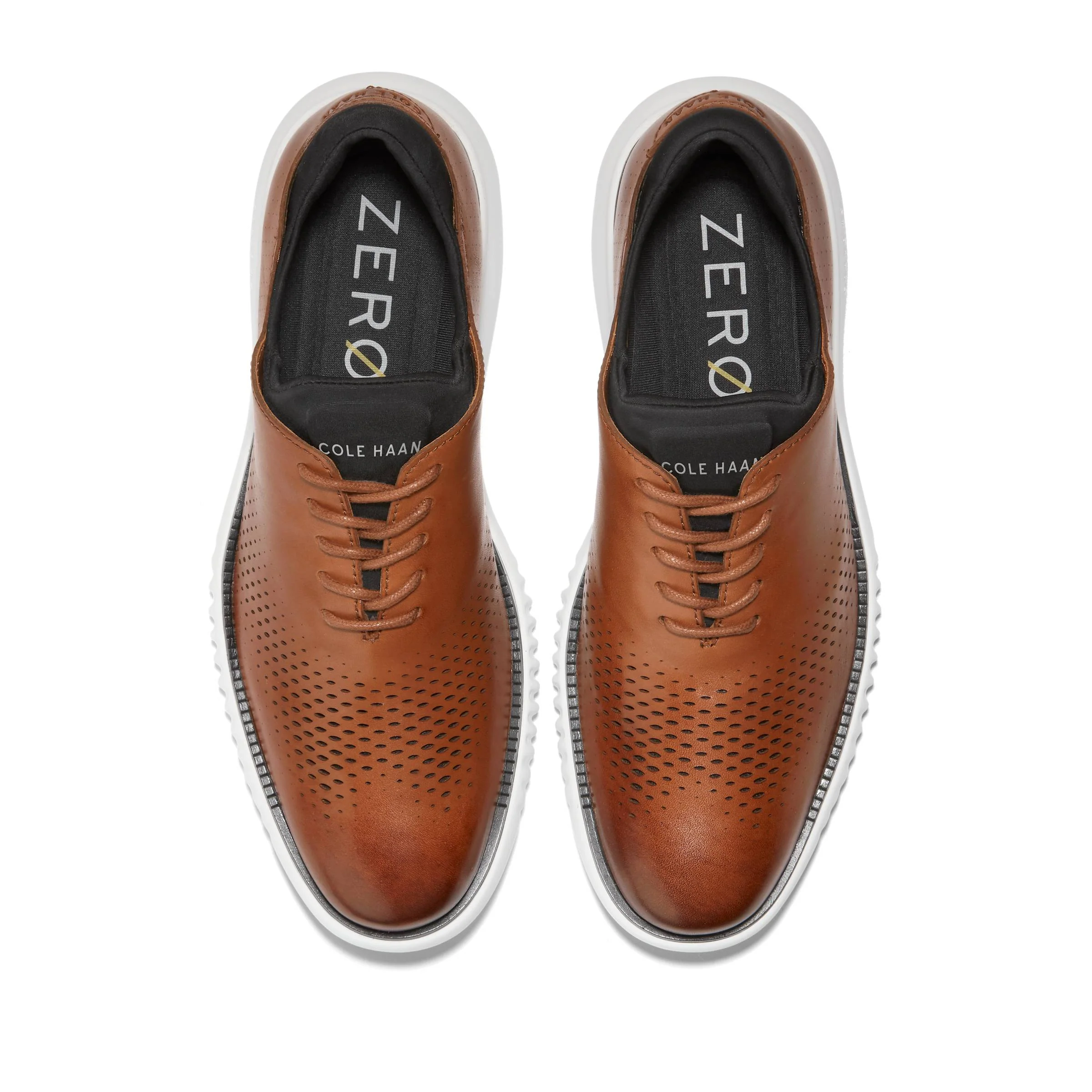 MEN'S COLE HAAN 2. ZERØGRAND LASER WINGTIP OXFORDS | BRITISH TAN / IVORY - Image 4