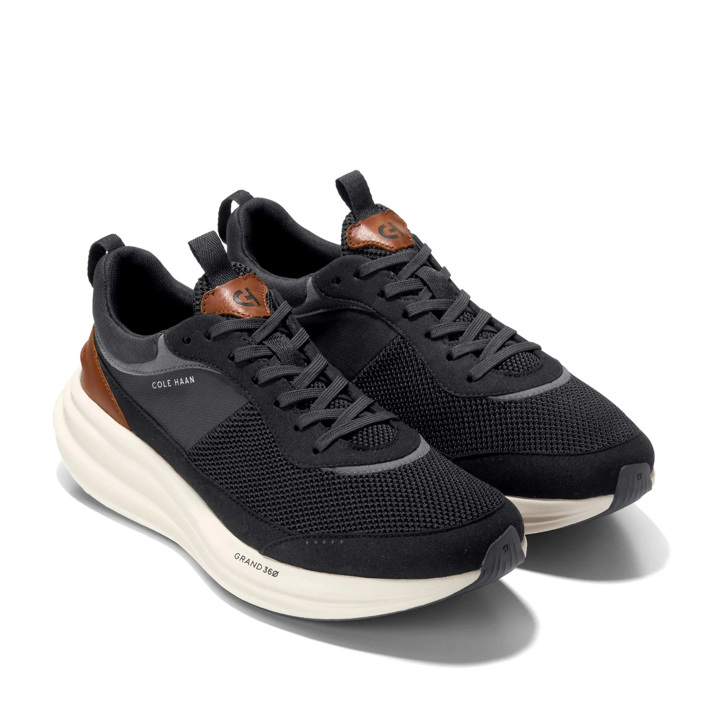 MEN'S COLE HAAN ORIGINALGRAND QUADSTREAK RUNNING SNEAKER | BLACK / BRITISH TAN / IVORY - Image 10