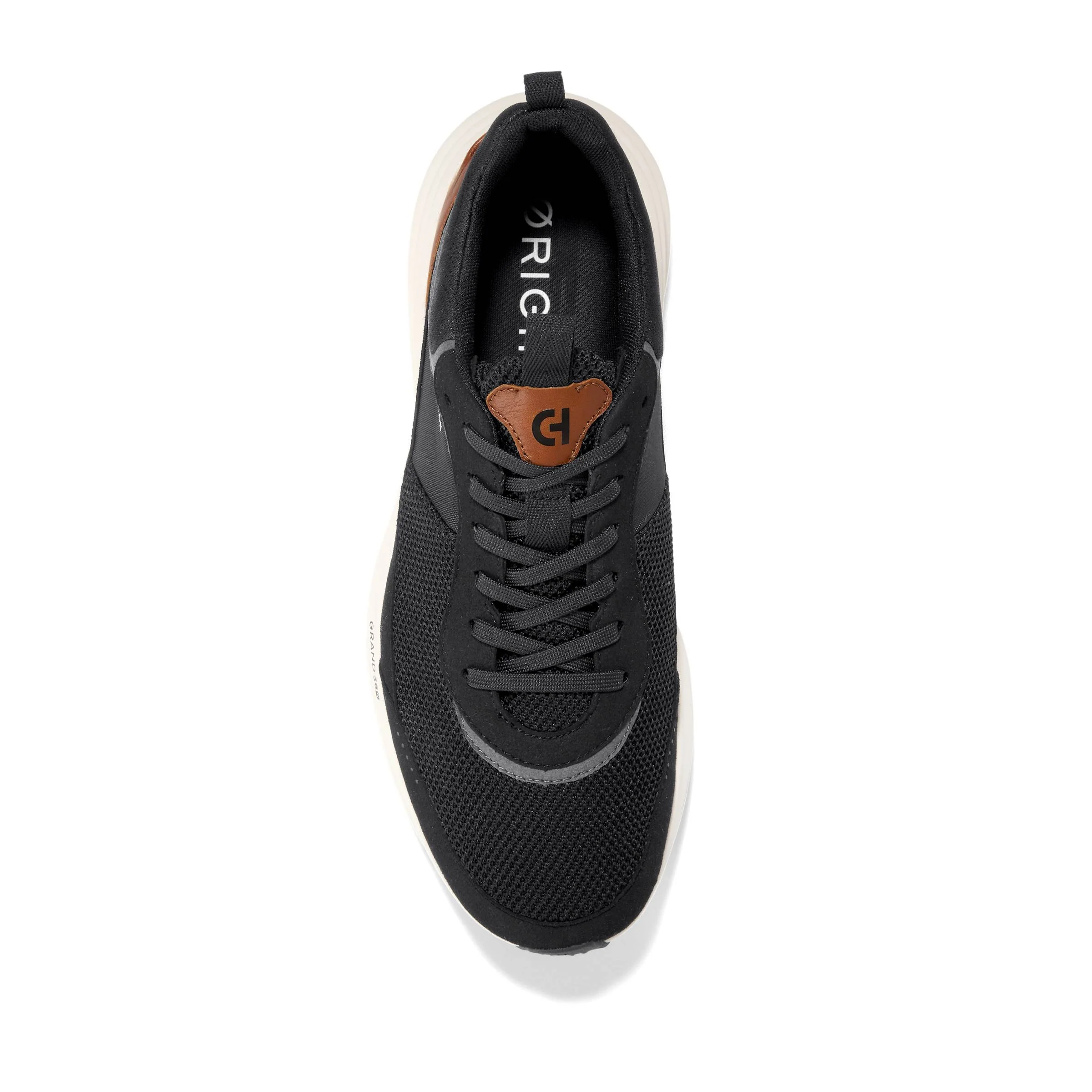 MEN'S COLE HAAN ORIGINALGRAND QUADSTREAK RUNNING SNEAKER | BLACK / BRITISH TAN / IVORY - Image 3