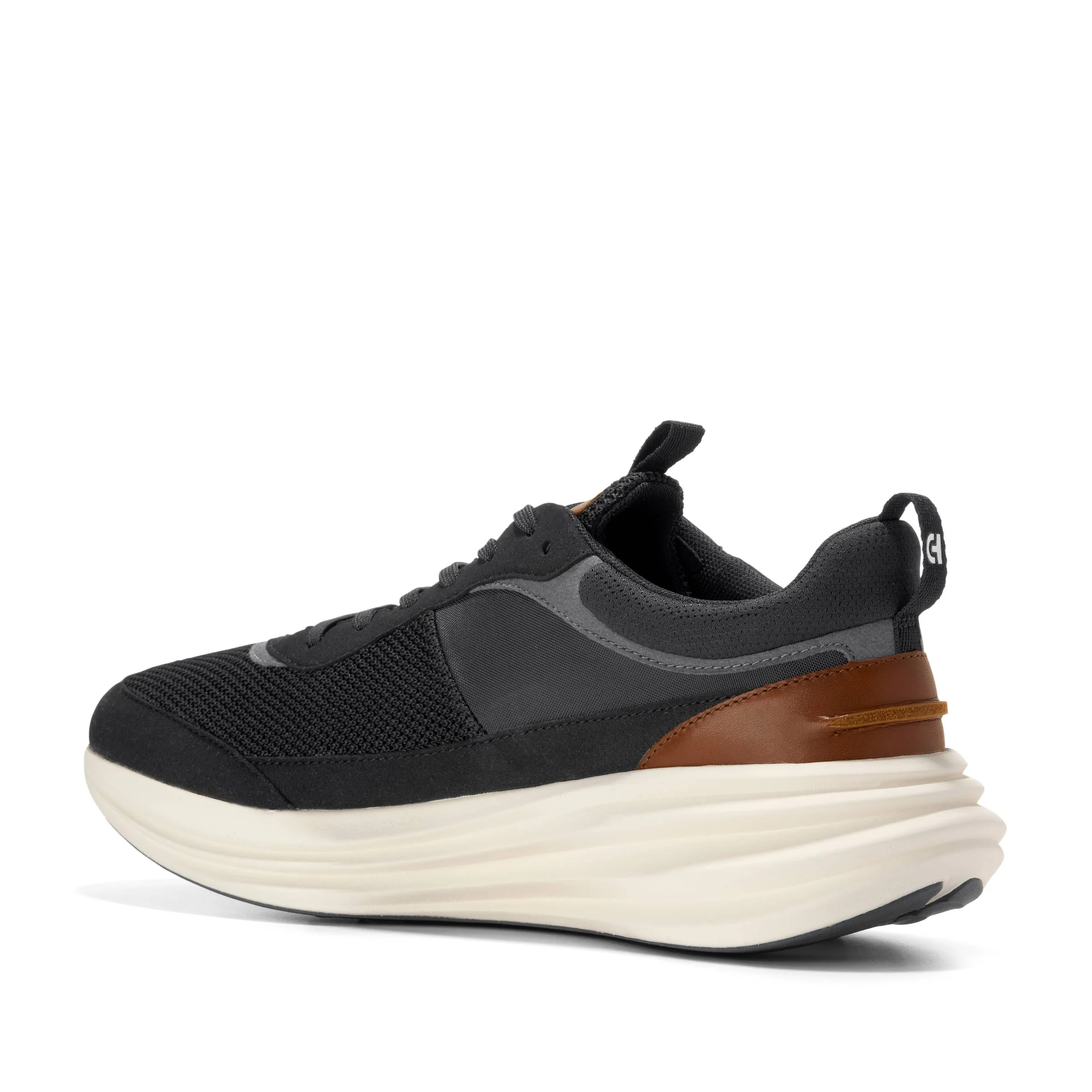 MEN'S COLE HAAN ORIGINALGRAND QUADSTREAK RUNNING SNEAKER | BLACK / BRITISH TAN / IVORY - Image 7