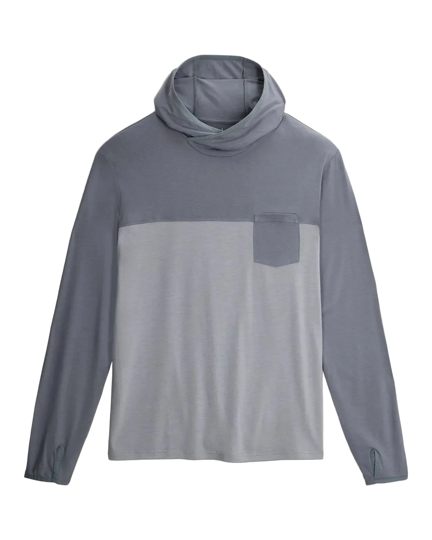 MEN'S FREE FLY BAMBOO HYBRID HOODIE | SLATE | ASPEN GREY - Image 4