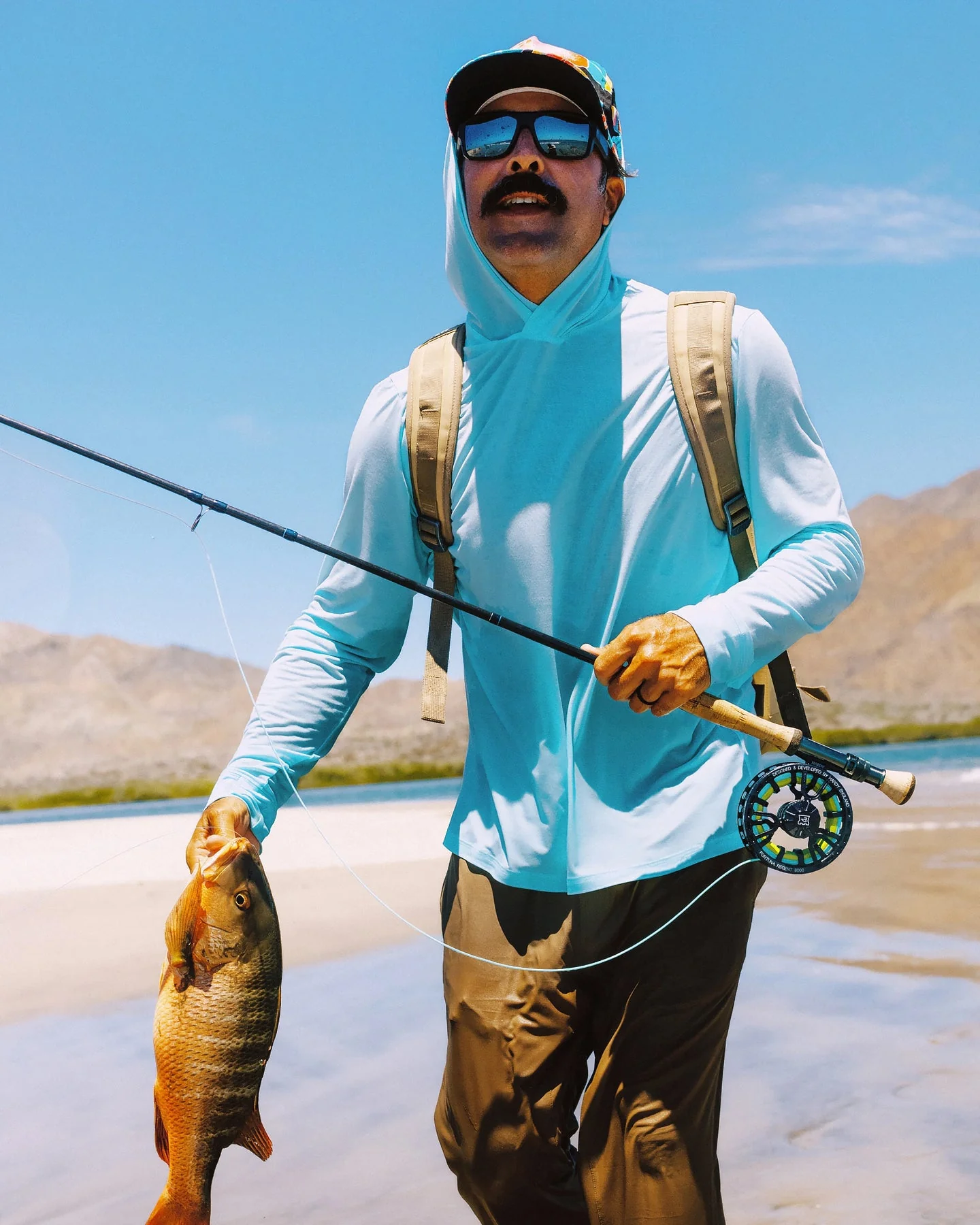 MEN'S FREE FLY ELEVATE LIGHTWEIGHT HOODIE |  BAHAMA BLUE - Image 5