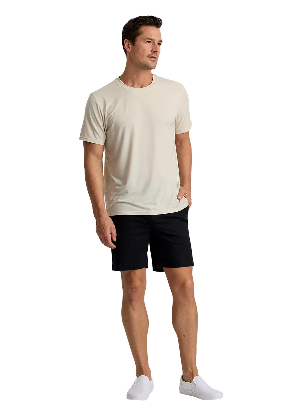 MEN'S FREE FLY ELEVATE LIGHTWEIGHT TEE | HEATHER BIRCH - Image 3