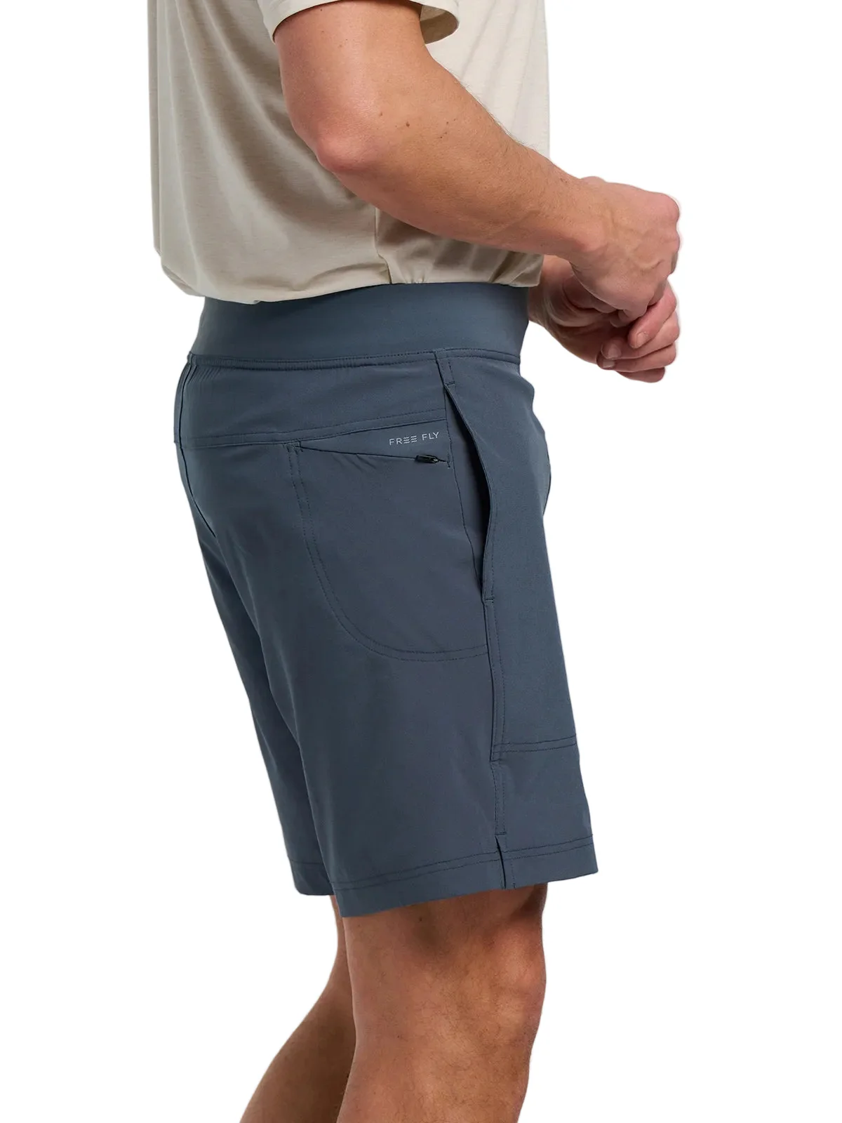 MEN'S FREE FLY 7" ACTIVE BREEZE SHORT | STORM CLOUD - Image 3