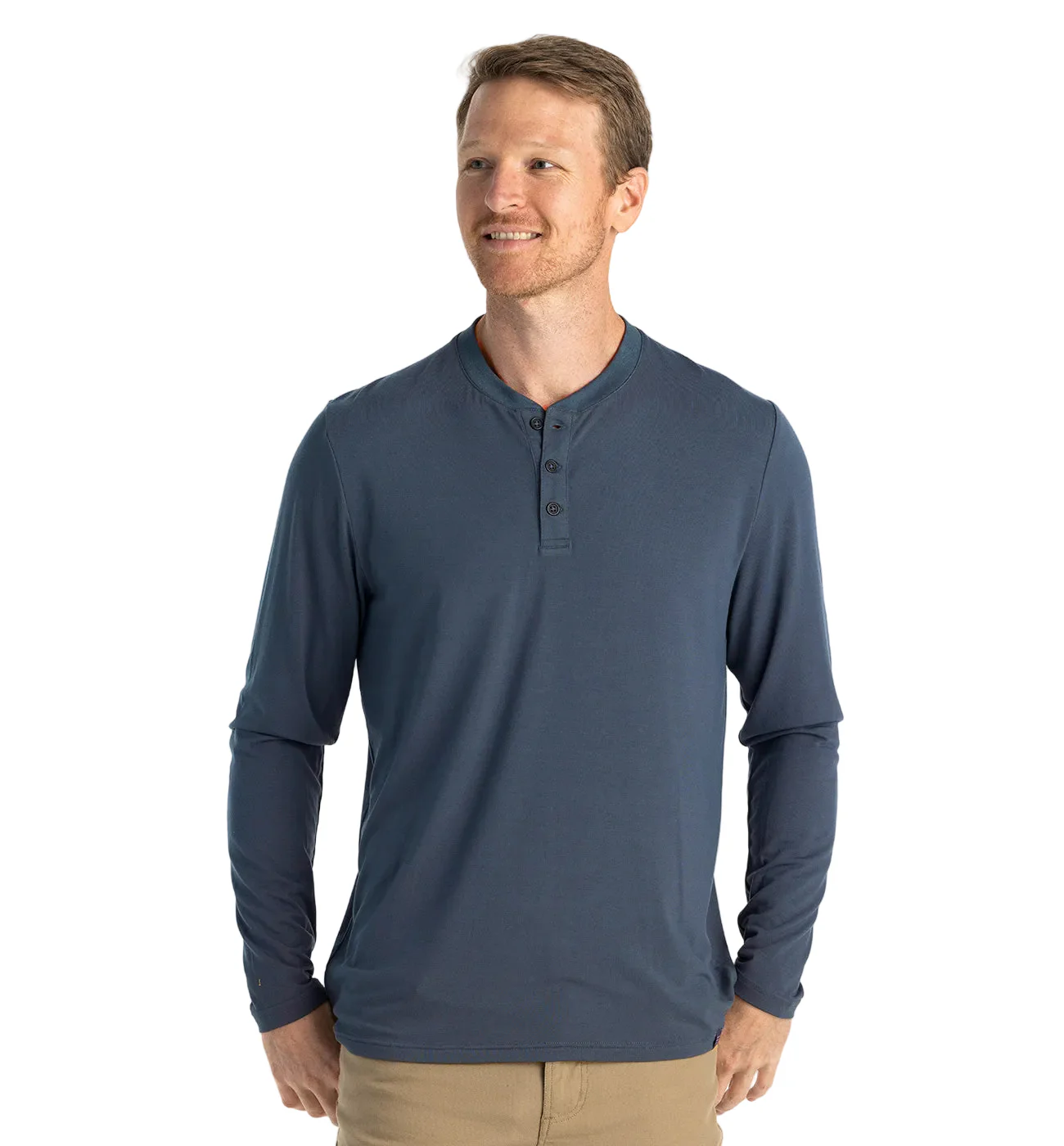MEN'S FREE FLY BAMBOO FLEX LONG SLEEVE HENLEY | MIDNIGHT