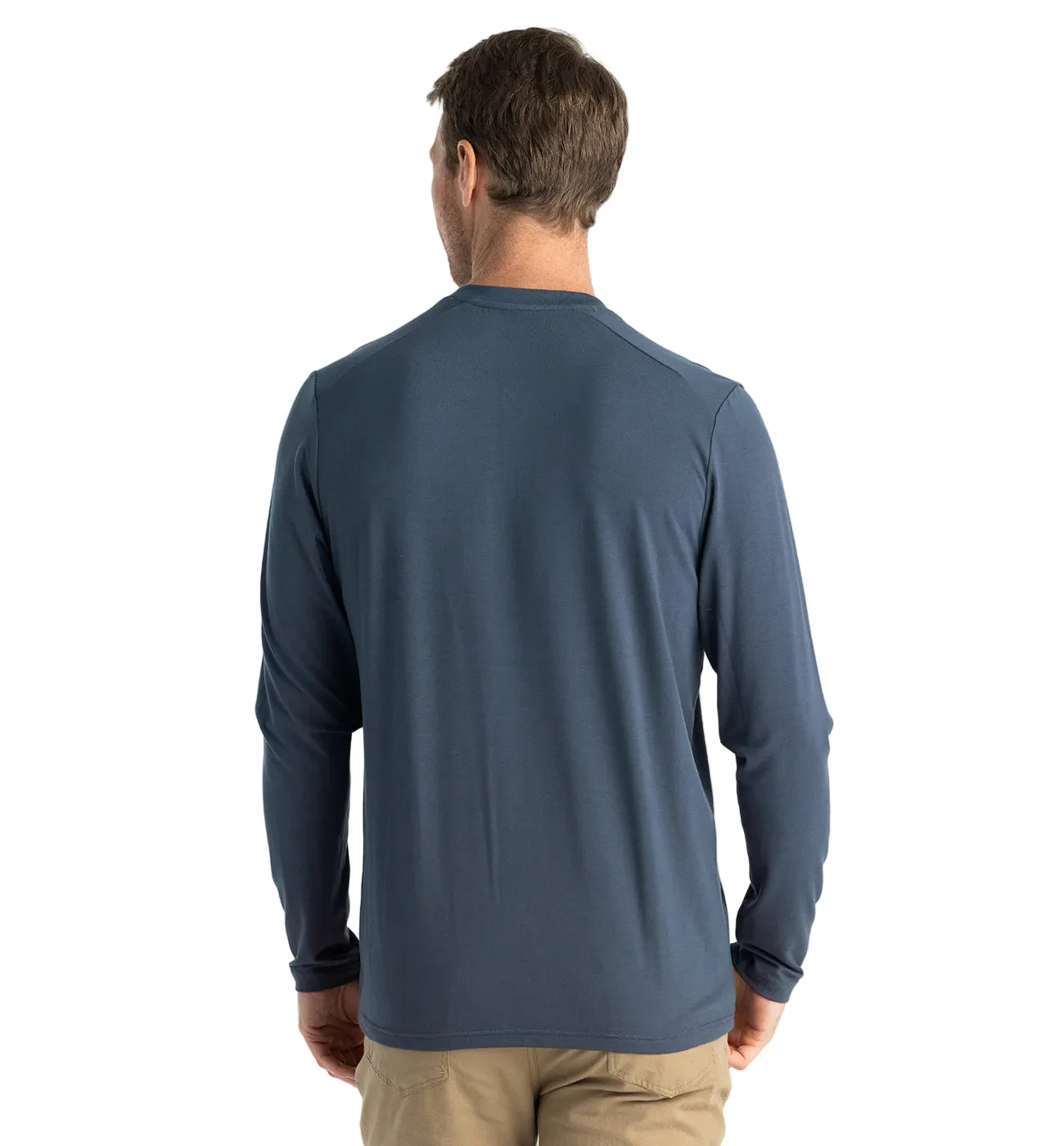 MEN'S FREE FLY BAMBOO FLEX LONG SLEEVE HENLEY | MIDNIGHT - Image 2