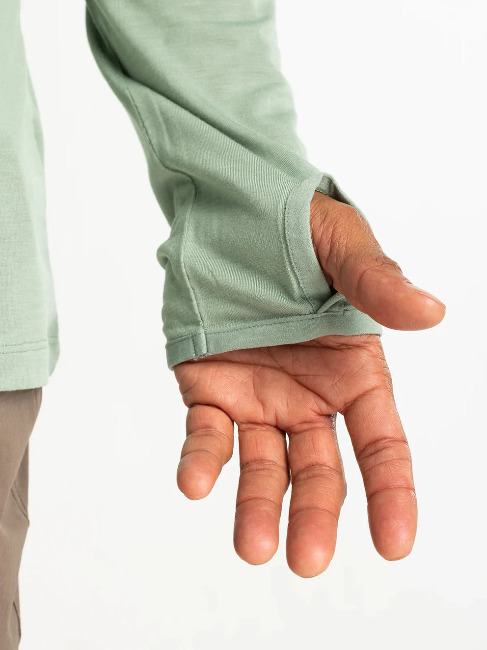 MEN'S FREE FLY BAMBOO LIGHTWEIGHT HOODIE | PALM GREEN - Image 4