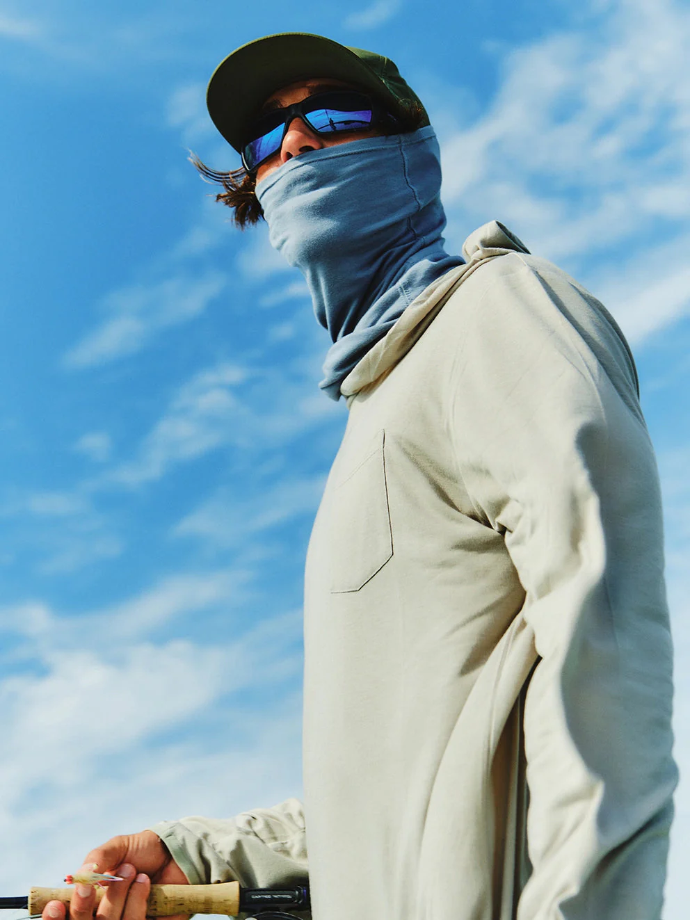 MEN'S FREE FLY BAMBOO LIGHTWEIGHT HOODIE | PALM GREEN - Image 5