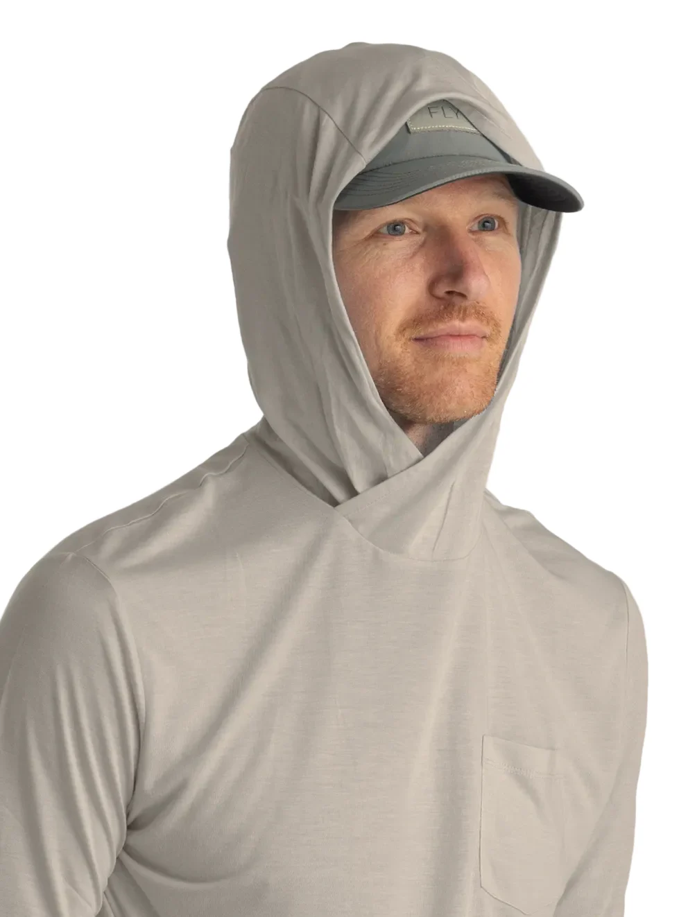 MEN'S FREE FLY BAMBOO LIGHTWEIGHT HOODIE | SANDSTONE - Image 3