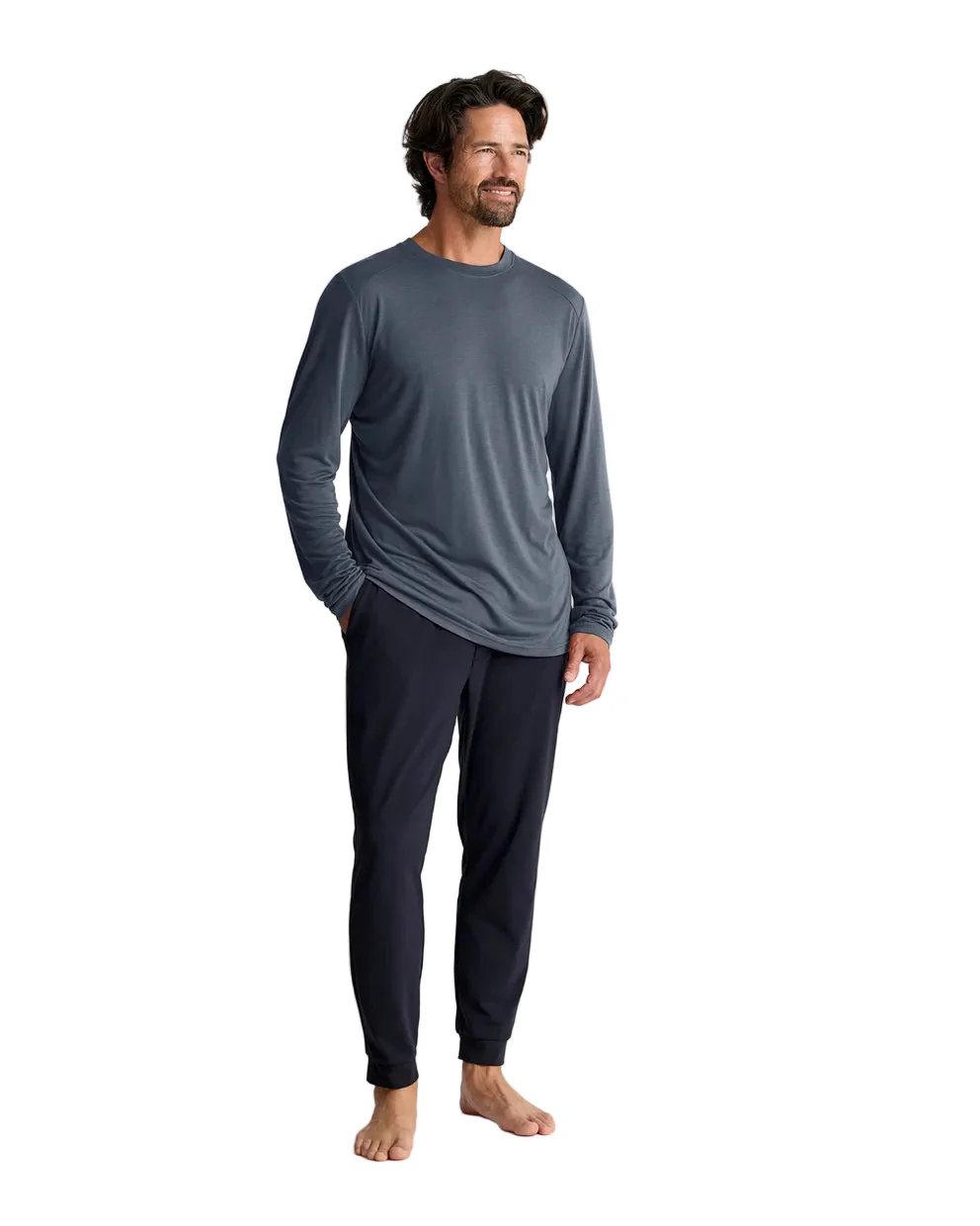 MEN'S FREE FLY BAMBOO LIGHTWEIGHT LONG SLEEVE | STORM CLOUD - Image 3