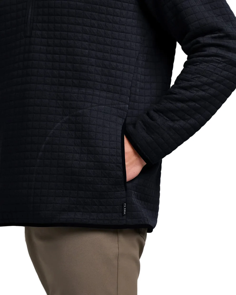 MEN'S FREE FLY DOWNVALLEY QUARTER ZIP | BLACK - Image 3