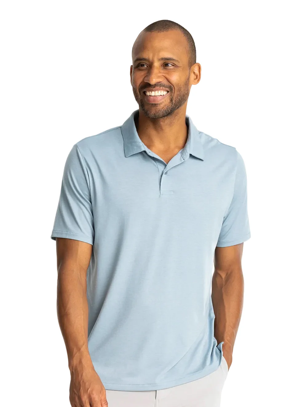 MEN'S FREE FLY ELEVATE POLO | BLUE FOG