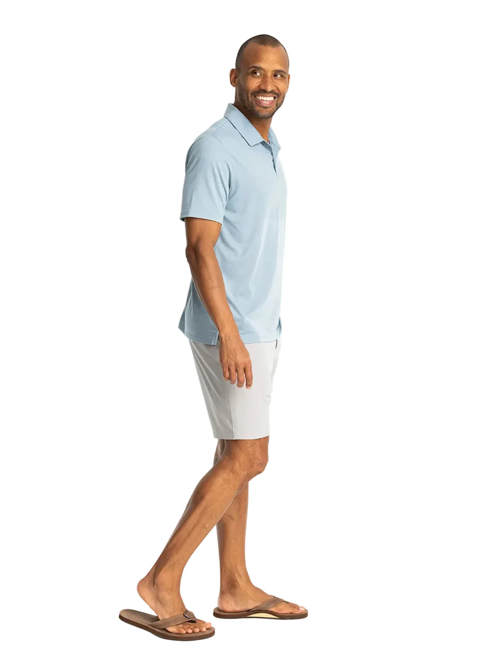 MEN'S FREE FLY ELEVATE POLO | BLUE FOG - Image 4