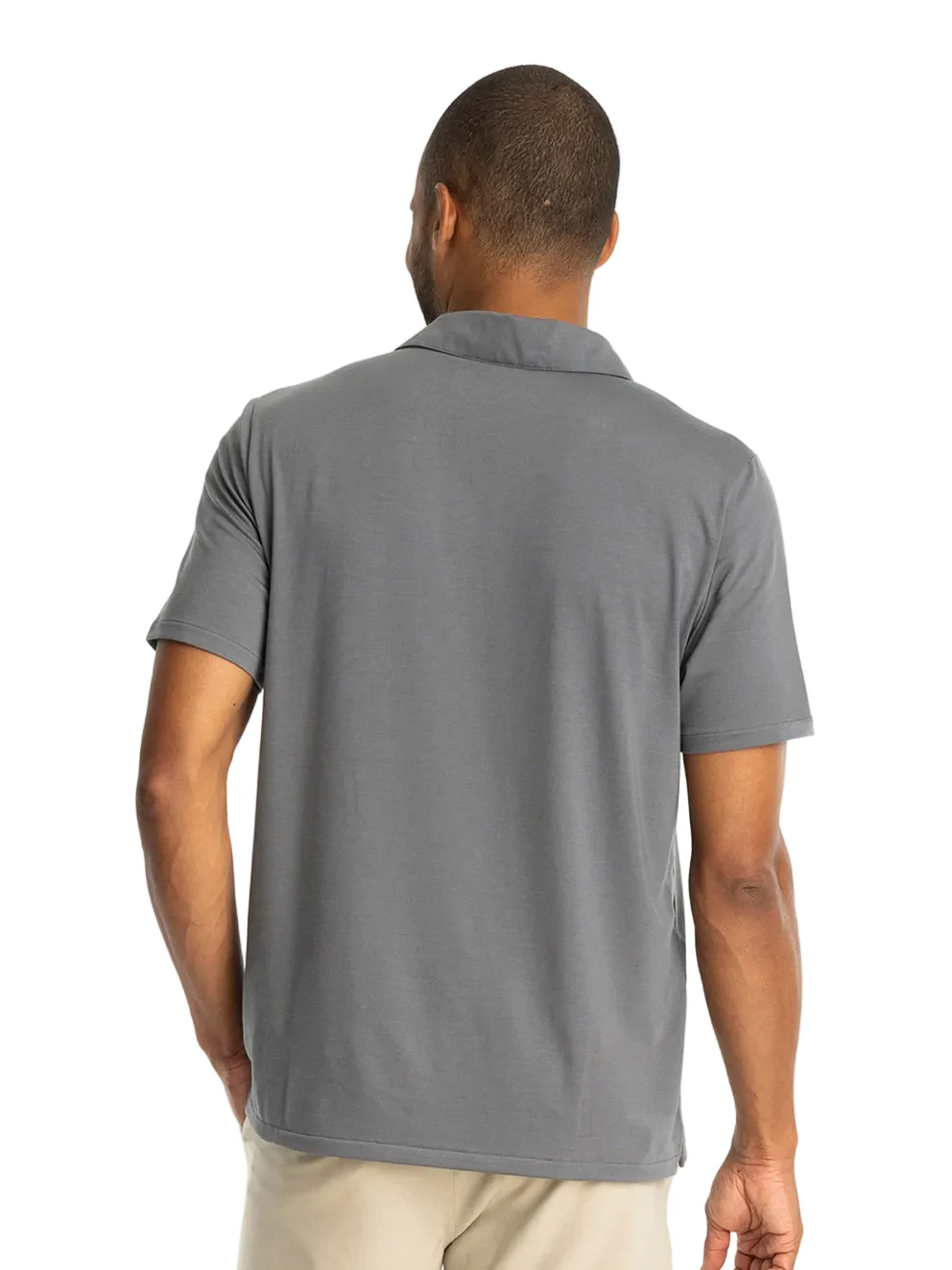MEN'S FREE FLY ELEVATE POLO | SMOKE - Image 2