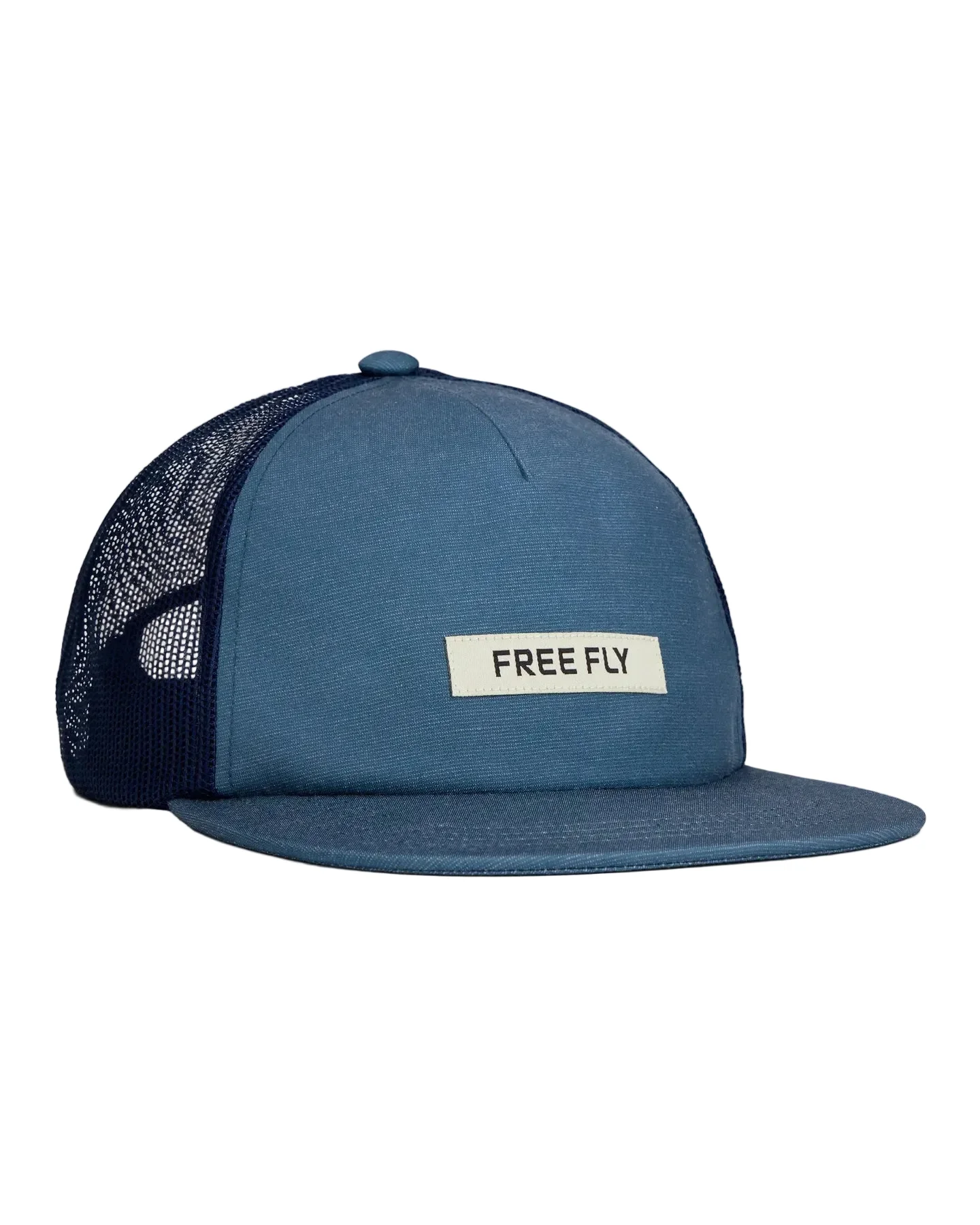 MEN'S FREEFLY REVERB PACKABLE TRUCKER HAT | PACIFIC BLUE