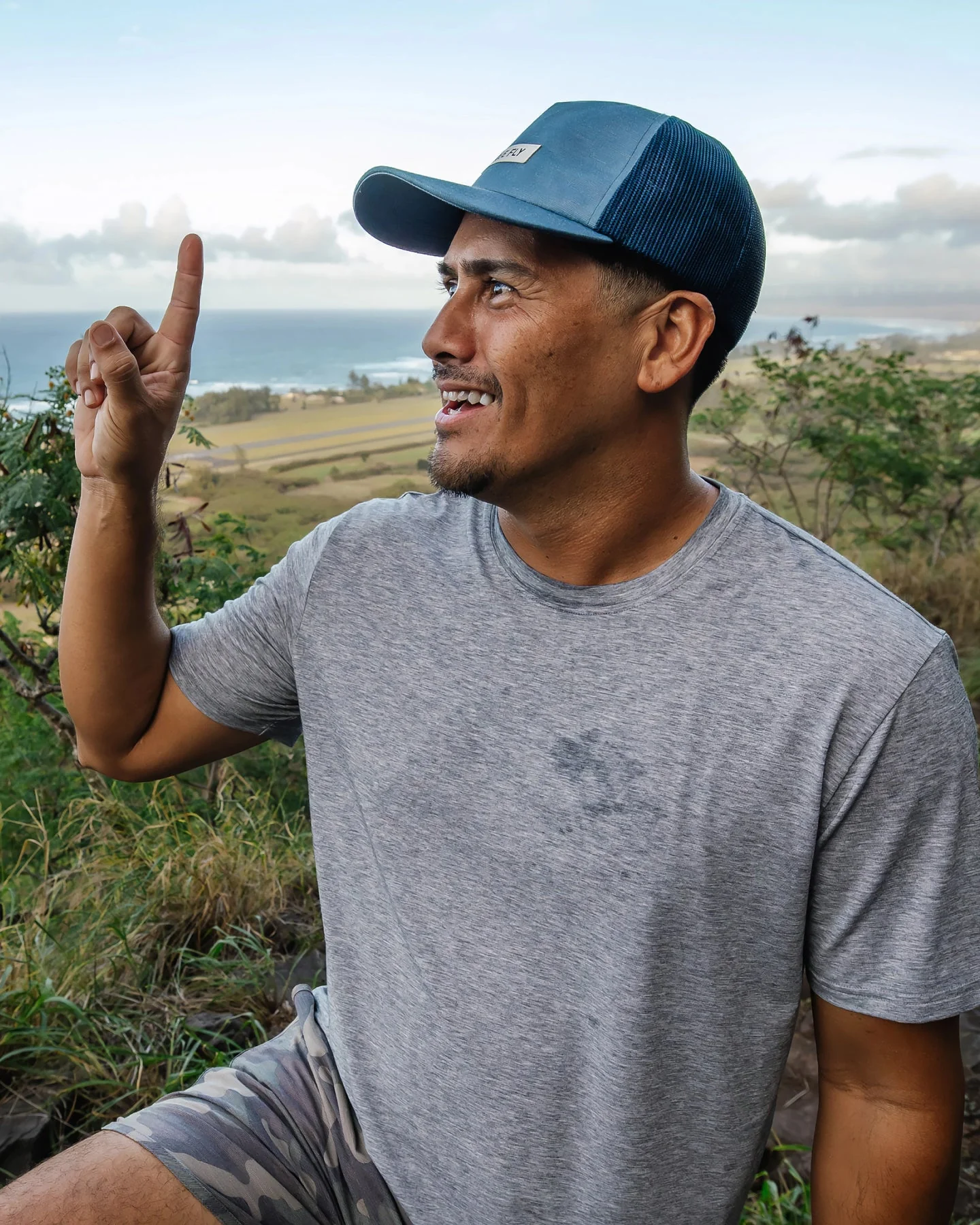 MEN'S FREEFLY REVERB PACKABLE TRUCKER HAT | PACIFIC BLUE - Image 3