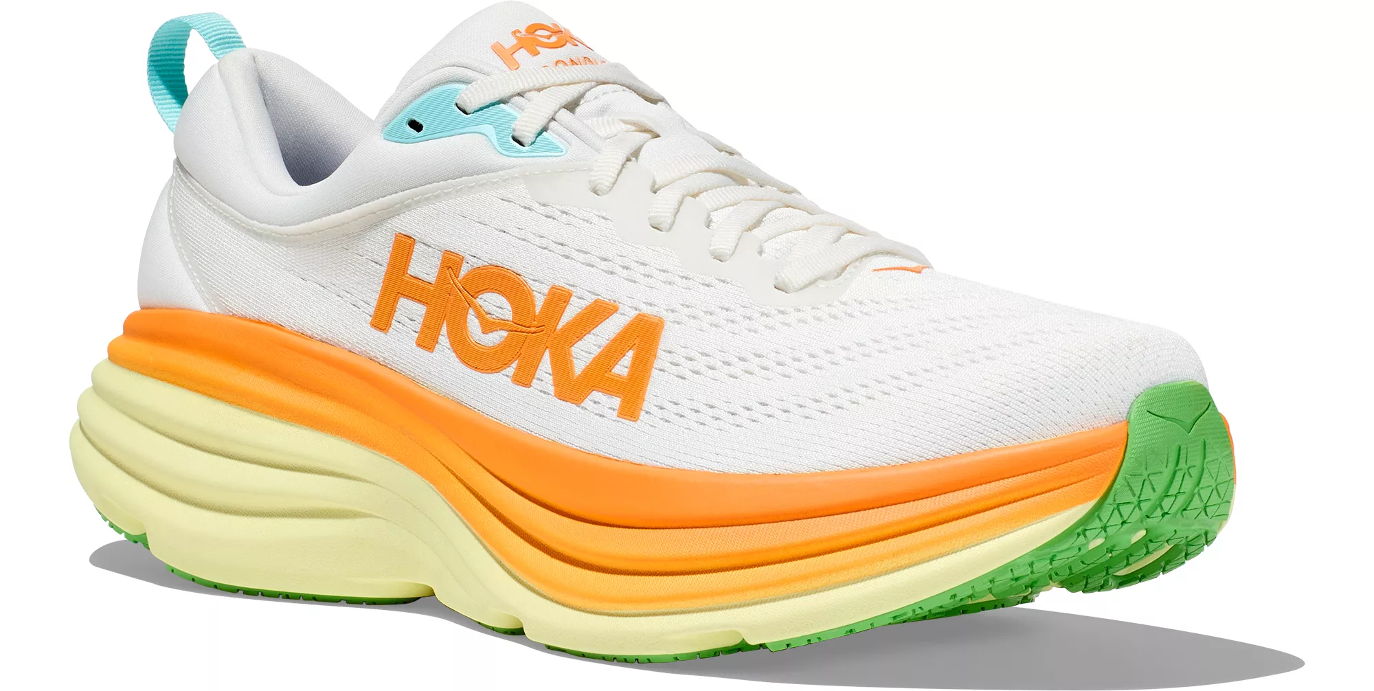MEN'S HOKA BONDI 8 | BLANC DE BLANC / SOLAR FLARE - Image 3