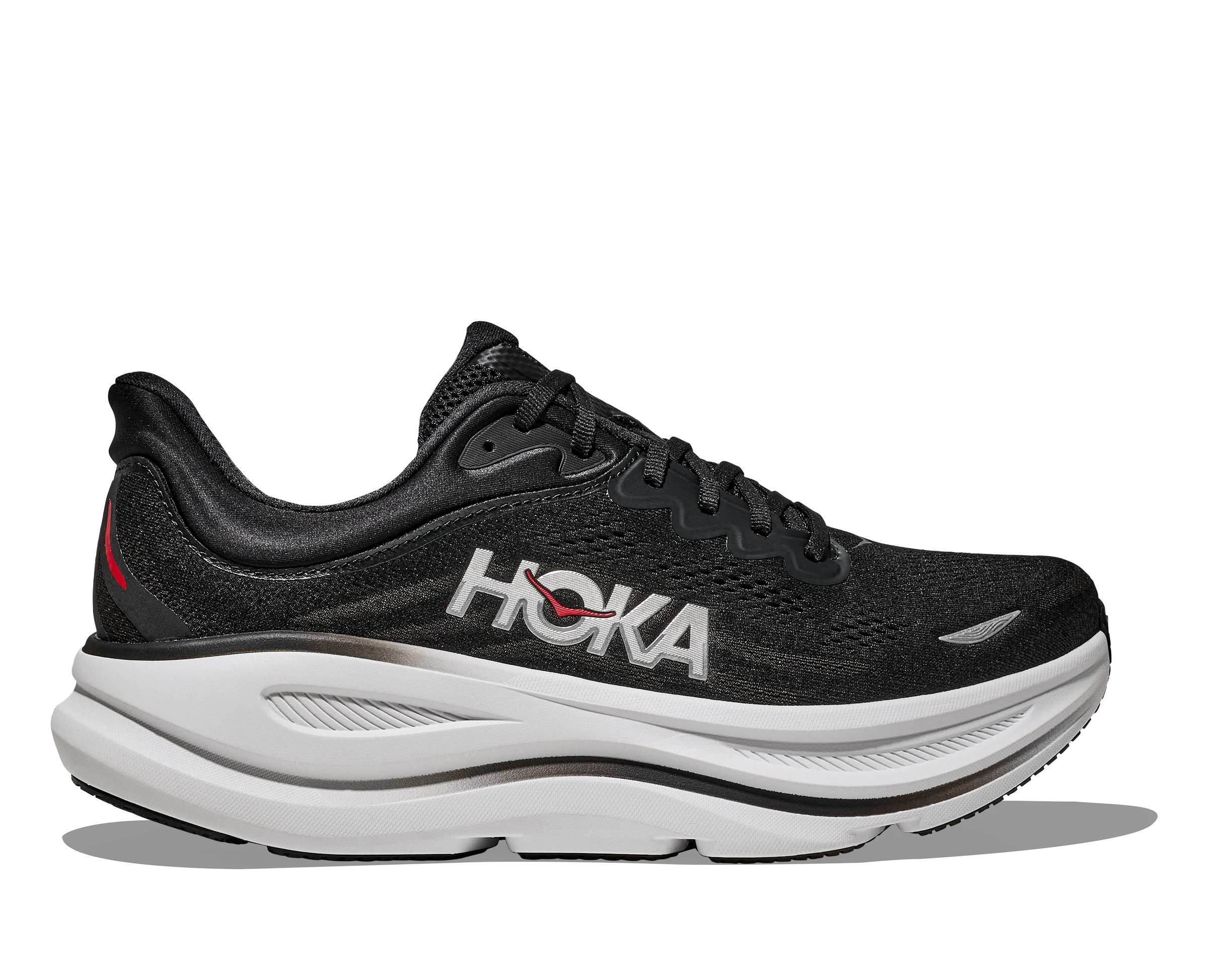 MEN'S HOKA BONDI 9 | BLACK | VERMILLION