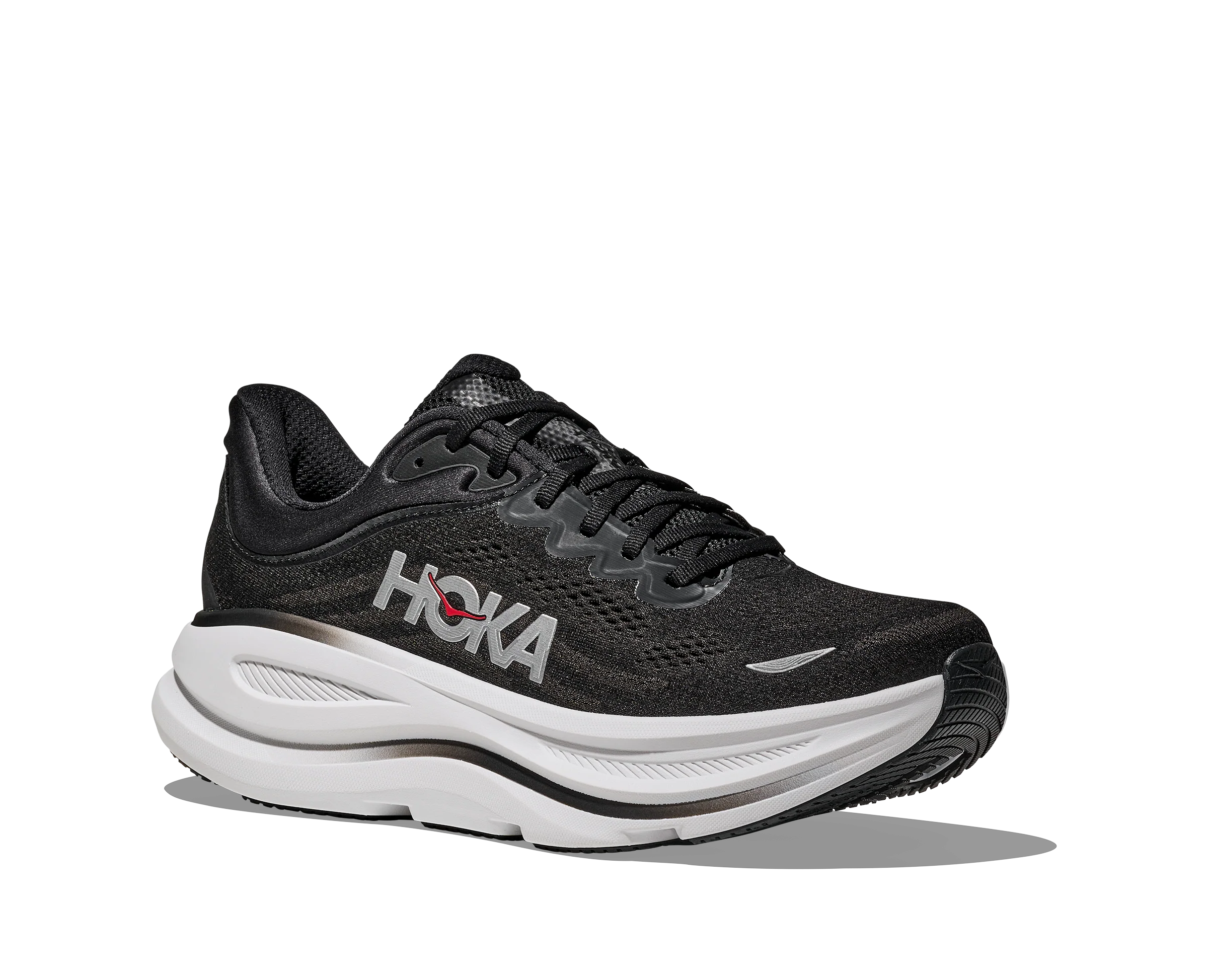 MEN'S HOKA BONDI 9 | BLACK | VERMILLION - Image 4
