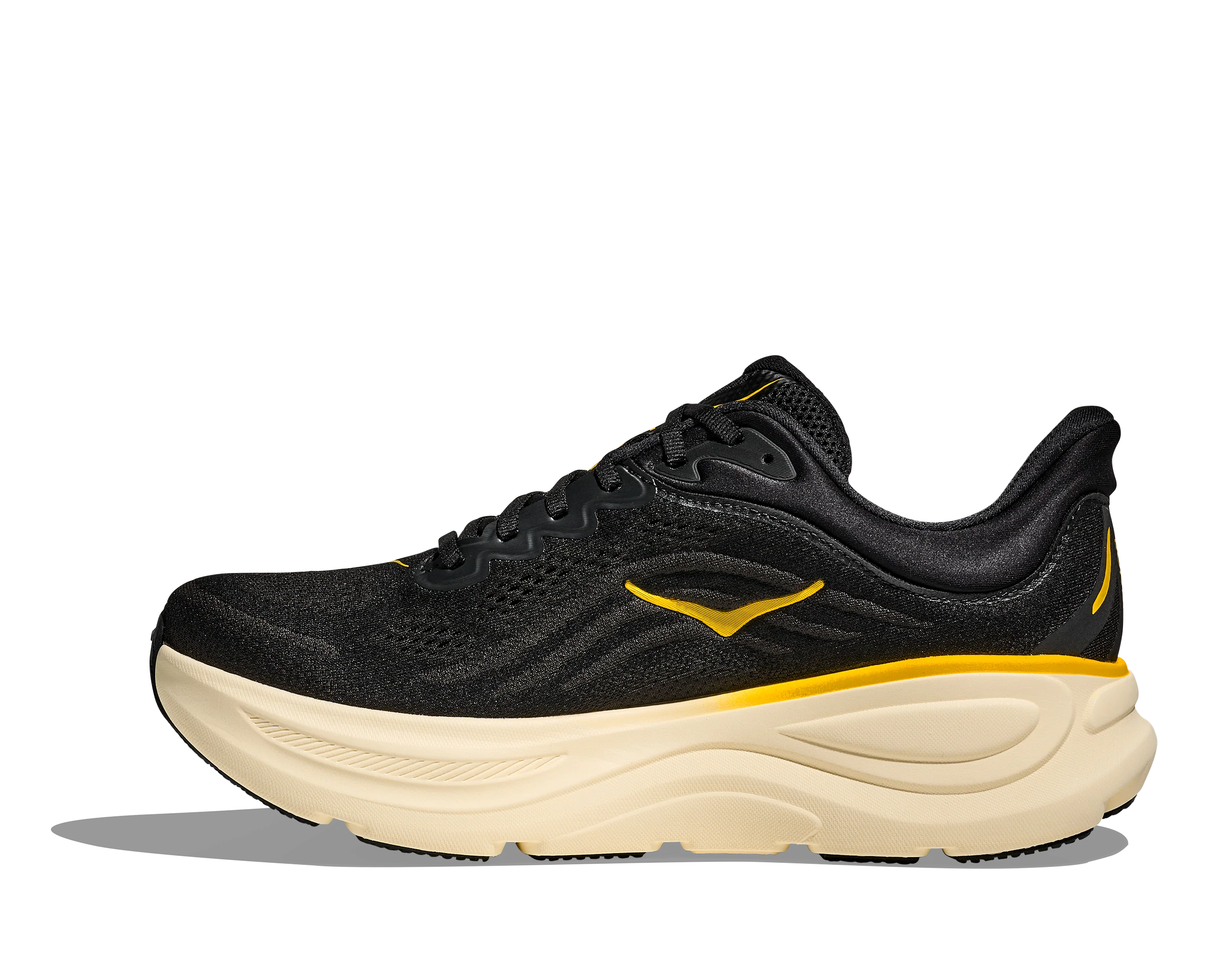 MEN'S HOKA BONDI 9 | CARBON BLACK | YELLOW - Image 2