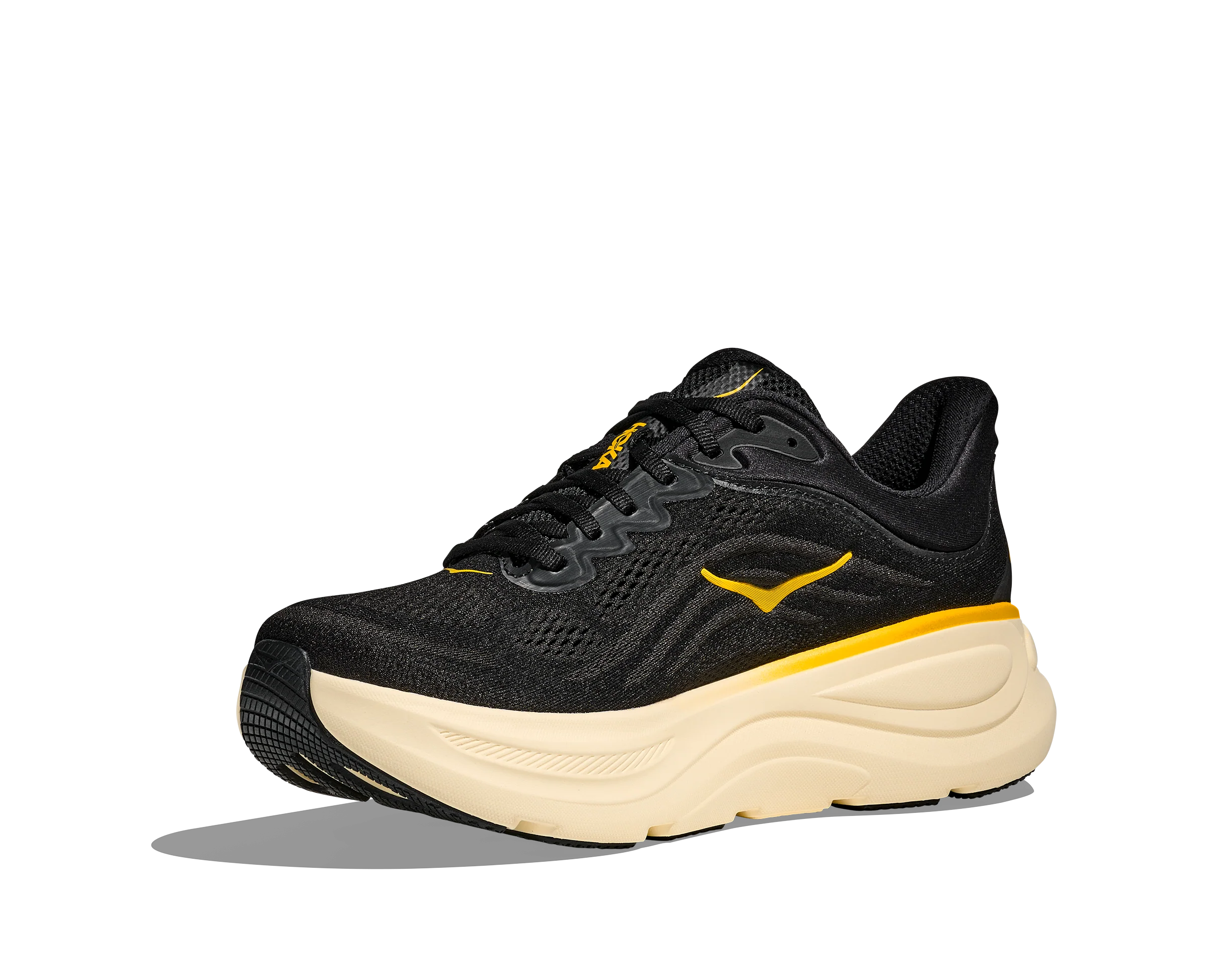 MEN'S HOKA BONDI 9 | CARBON BLACK | YELLOW - Image 3