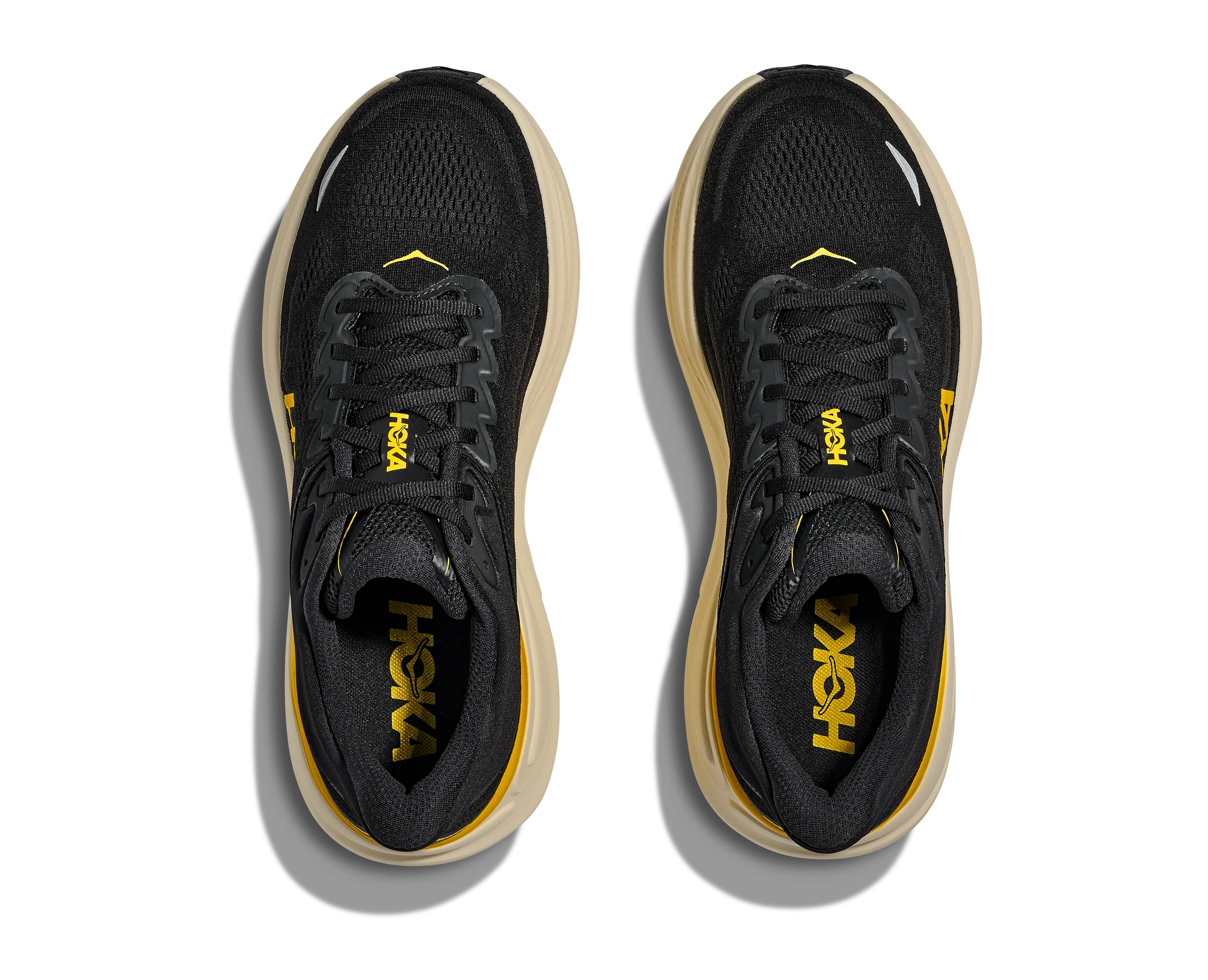 MEN'S HOKA BONDI 9 | CARBON BLACK | YELLOW - Image 7