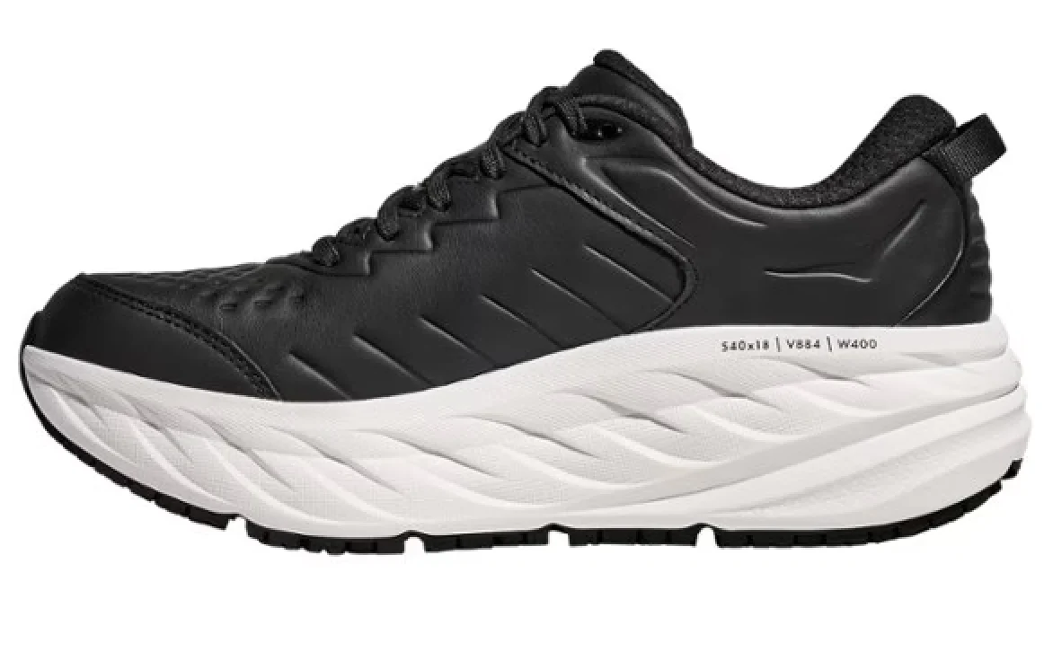 MEN'S HOKA BONDI SLIP RESISTANT | CARBON BLACK / WHITE - Image 2