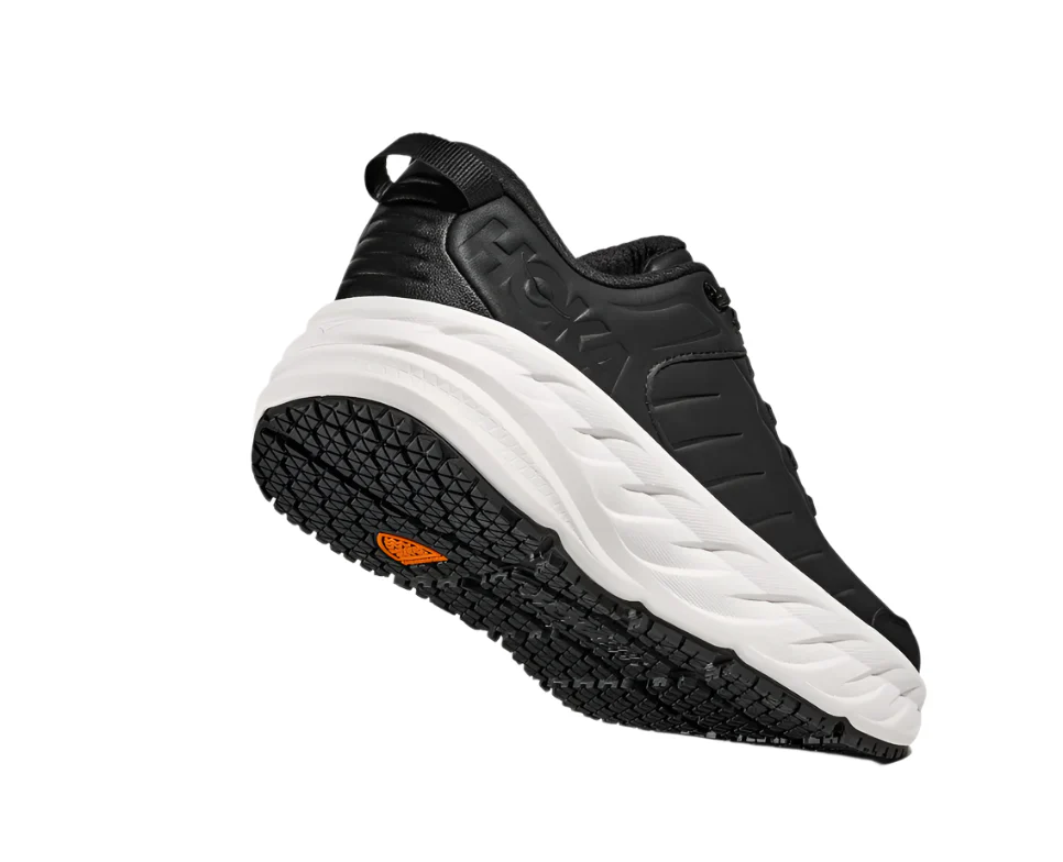 MEN'S HOKA BONDI SLIP RESISTANT | CARBON BLACK / WHITE - Image 5