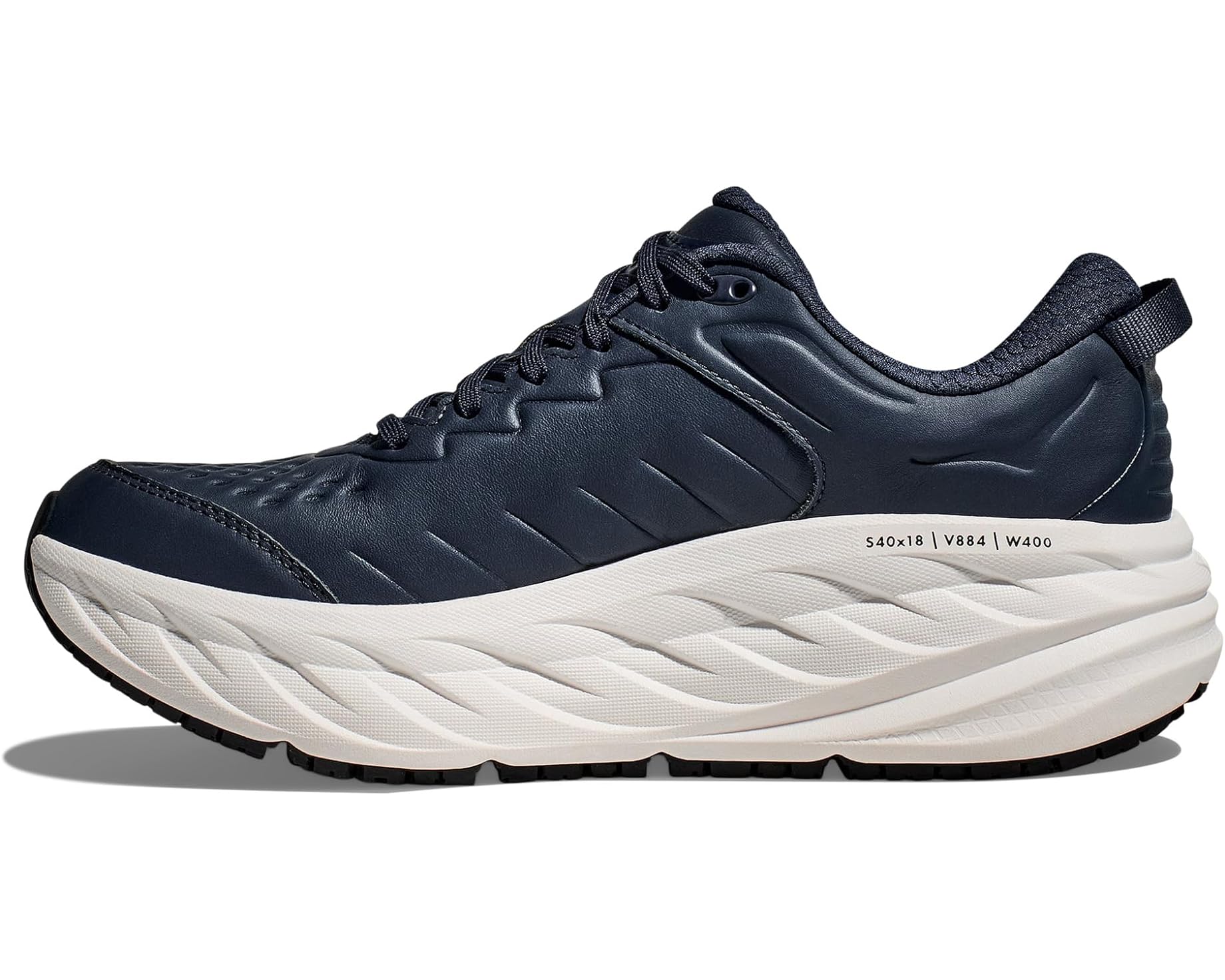 MEN'S HOKA BONDI SLIP RESISTANT | OUTERSPACE / WHITE - Image 4