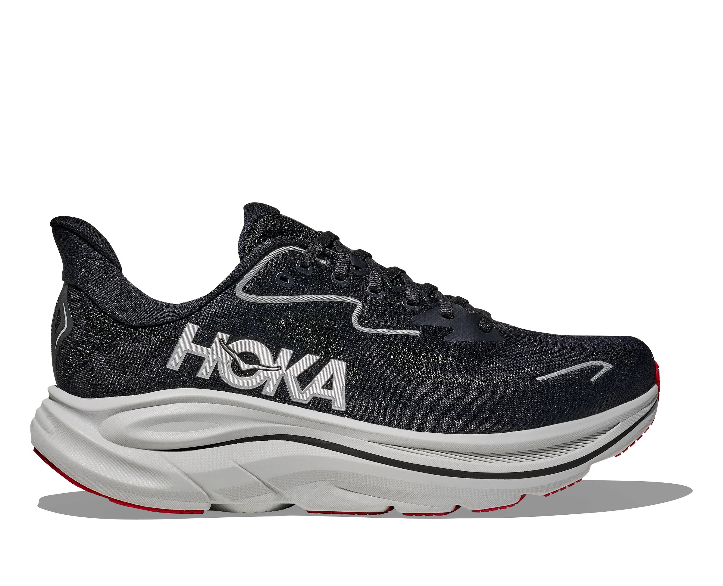 MEN'S HOKA CLIFTON 10 | BLACK / SILVER