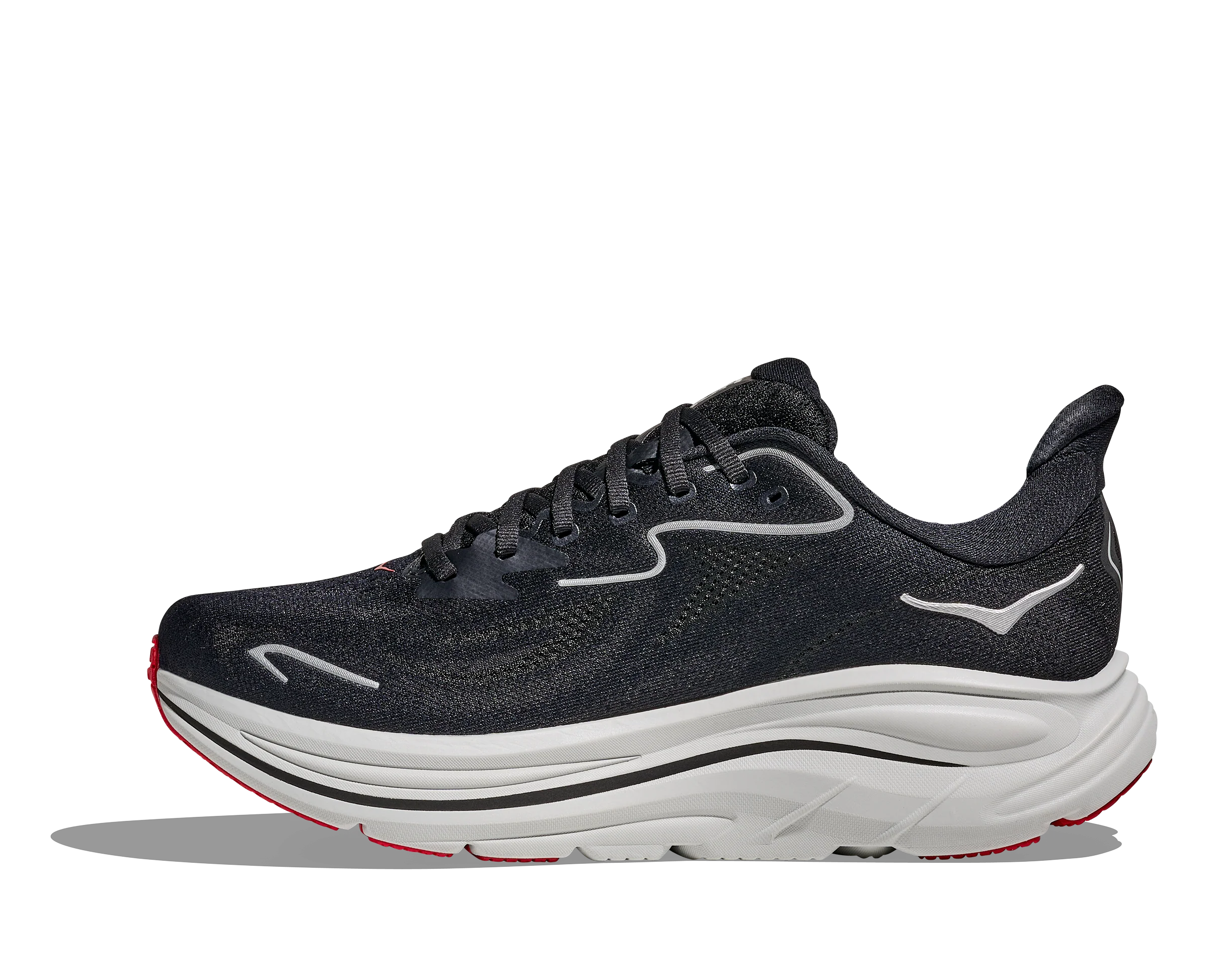 MEN'S HOKA CLIFTON 10 | BLACK / SILVER - Image 2
