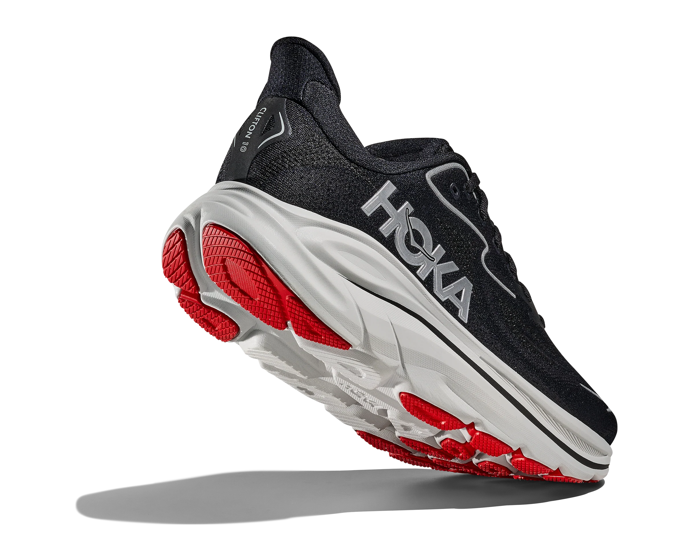 MEN'S HOKA CLIFTON 10 | BLACK / SILVER - Image 4
