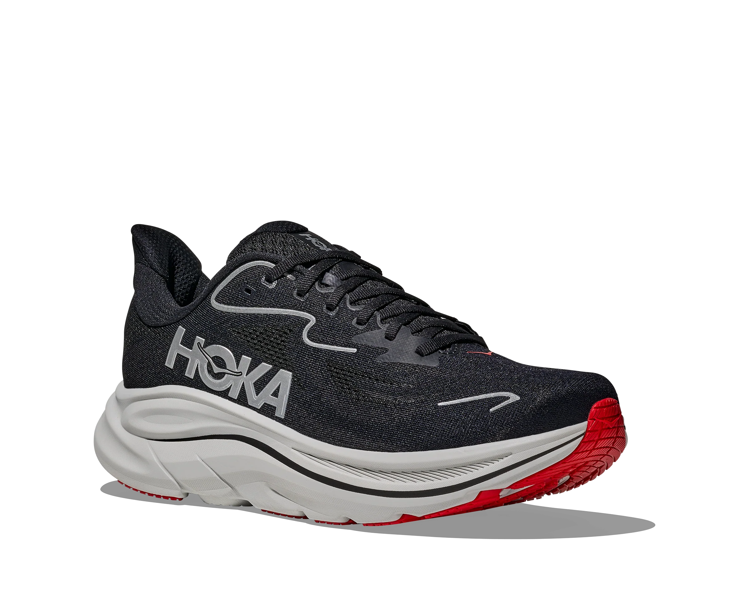 MEN'S HOKA CLIFTON 10 | BLACK / SILVER - Image 5