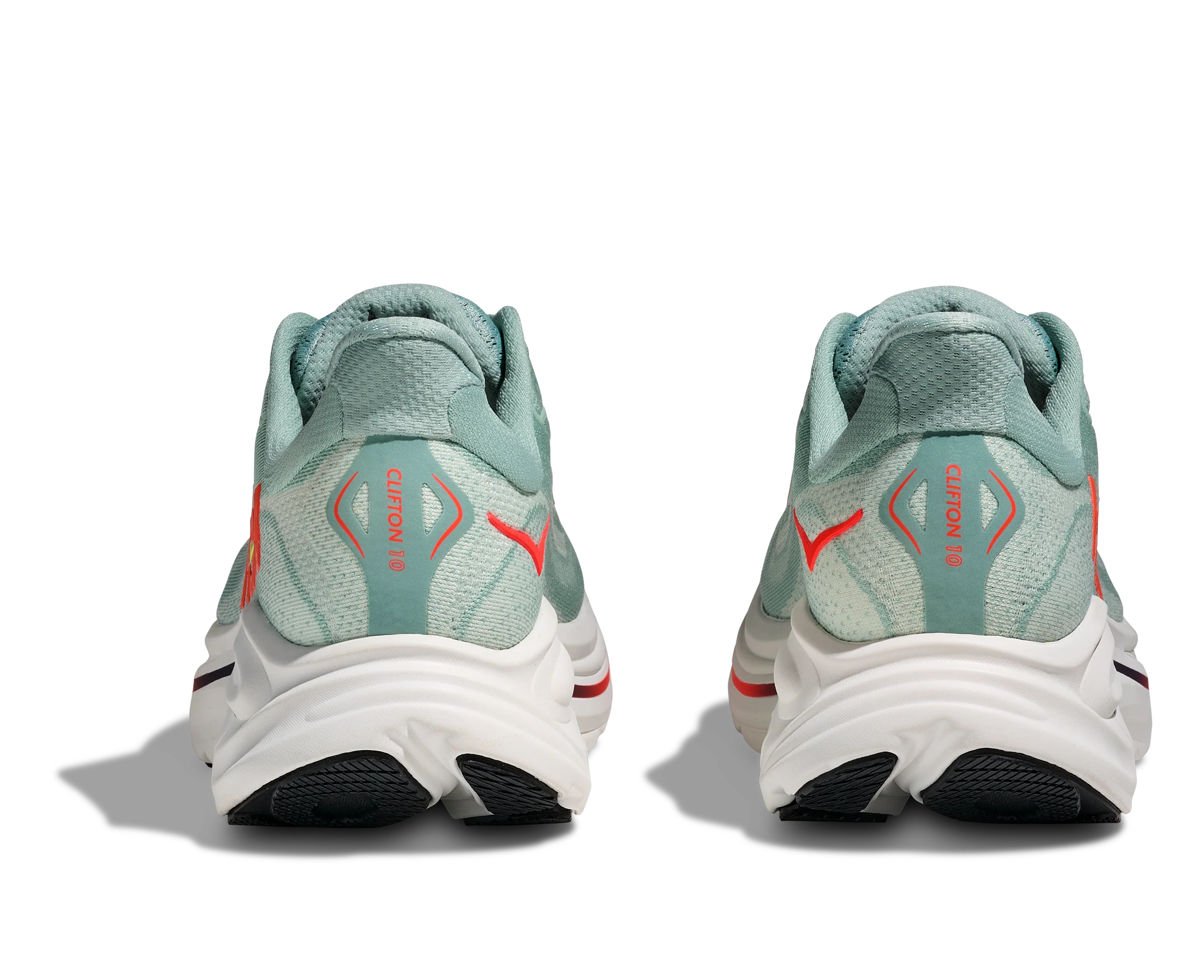 MEN'S HOKA CLIFTON 10 | SAGE / NEON FLAME - Image 6