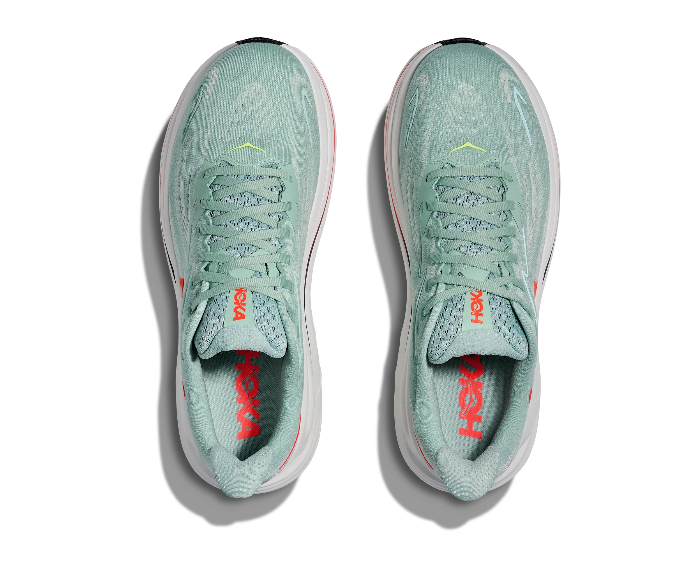 MEN'S HOKA CLIFTON 10 | SAGE / NEON FLAME - Image 7