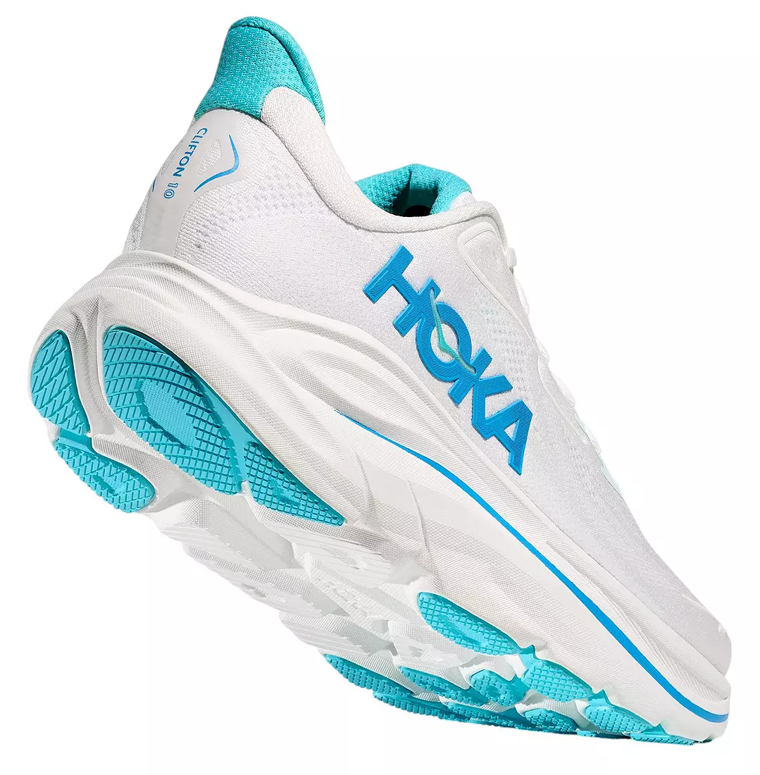 MEN'S HOKA CLIFTON 10 | WHITE / SKYWARD BLUE - Image 5