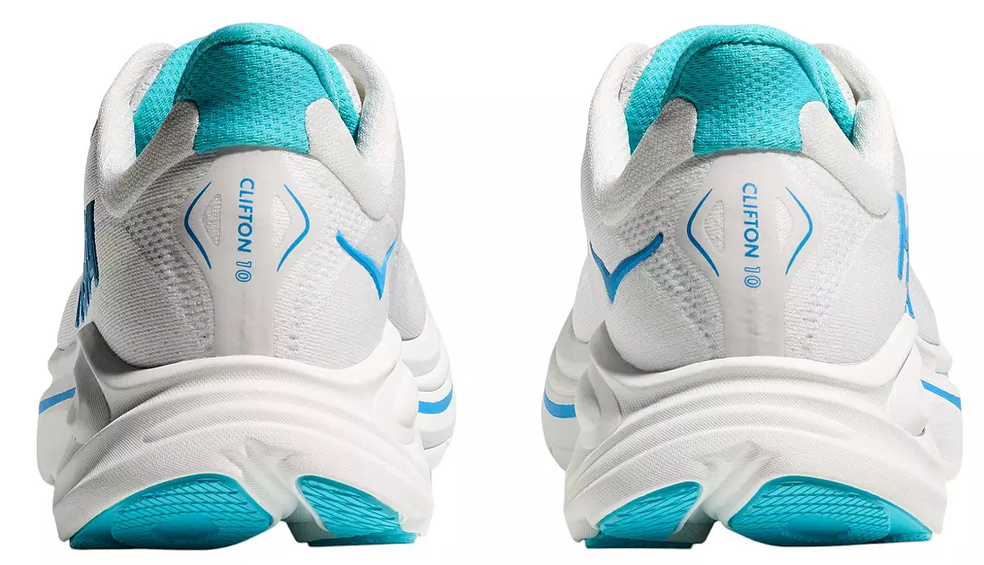 MEN'S HOKA CLIFTON 10 | WHITE / SKYWARD BLUE - Image 6