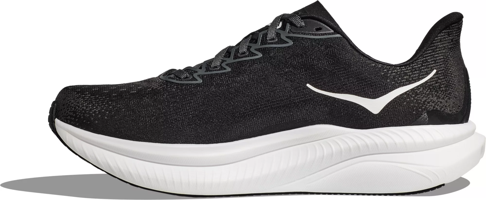 MEN'S HOKA MACH 6 | BLACK / WHITE - Image 2