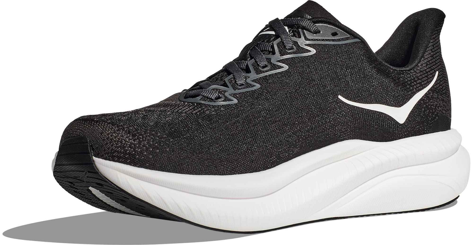MEN'S HOKA MACH 6 | BLACK / WHITE - Image 3