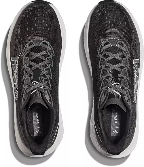 MEN'S HOKA MACH 6 | BLACK / WHITE - Image 5
