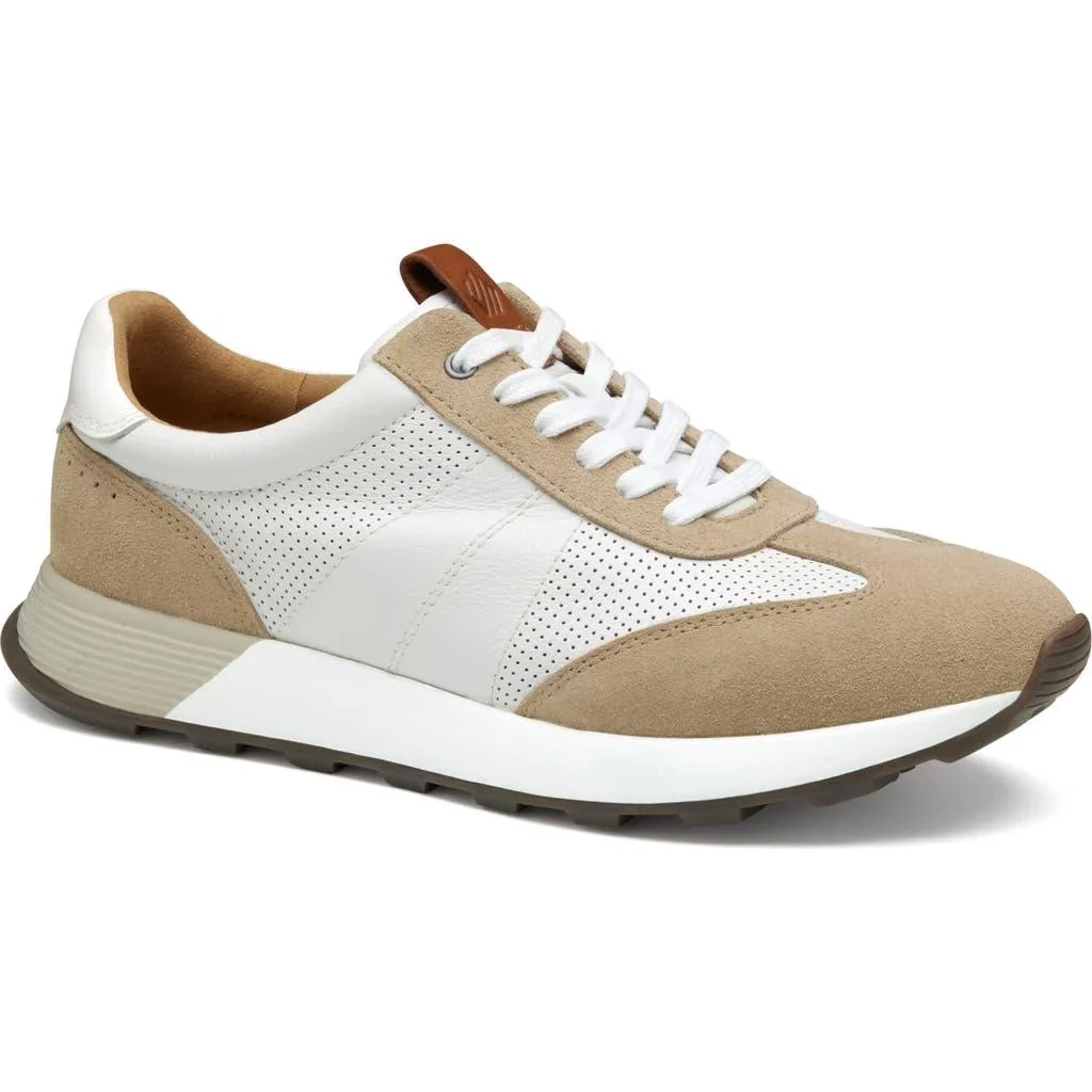MEN'S JOHNSTON & MURPHY KINNON T-TOE | SAND SUEDE / WHITE FULL GRAIN - Image 3