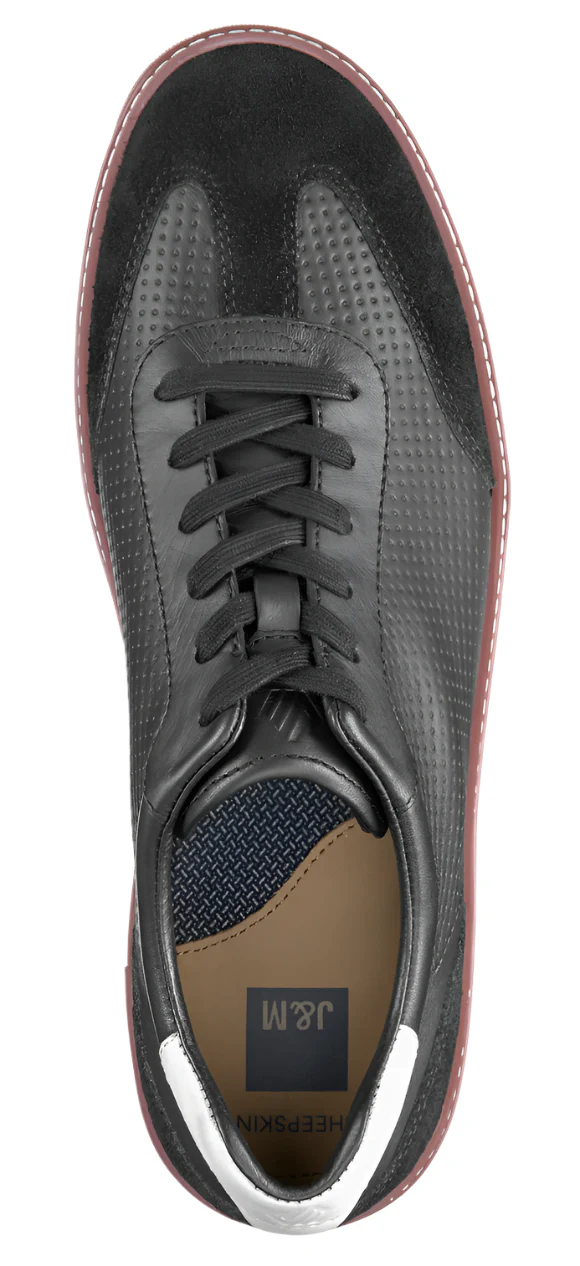 MEN'S JOHNSTON & MURPHY MCGUFFEY T-TOE | BLACK FULL GRAIN / SUEDE - Image 3