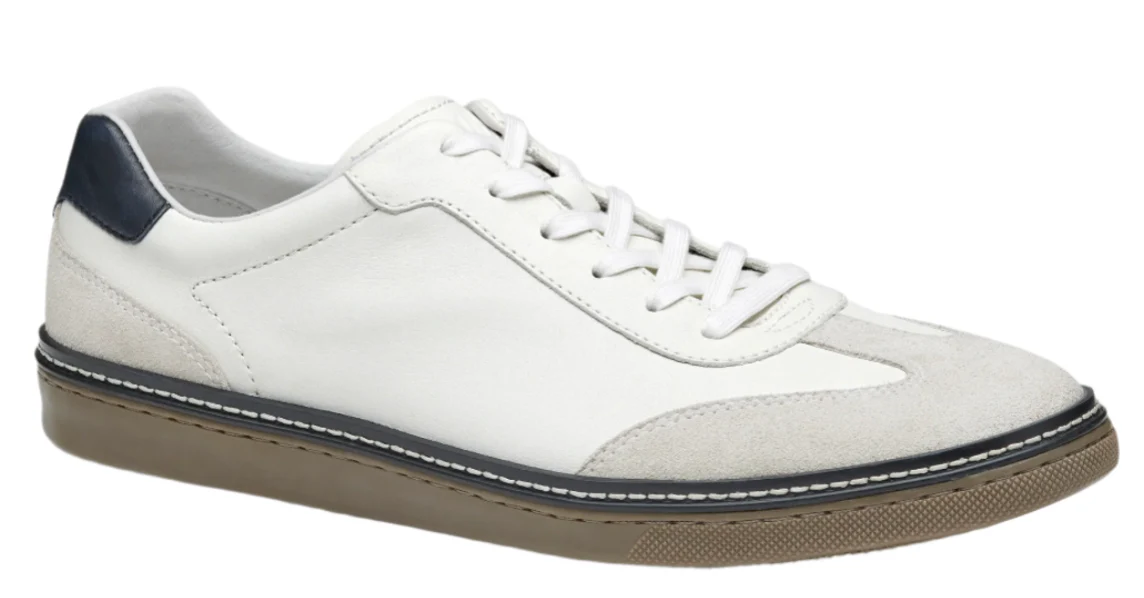 MEN'S JOHNSTON & MURPHY MCGUFFEY T-TOE | WHITE FULL GRAIN / SUEDE - Image 2