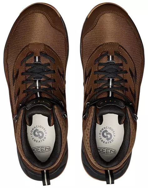 MEN'S KEEN HIGHTRAIL WATERPROOF HIKING BOOT | DARK EARTH / OAK BUFF - Image 3