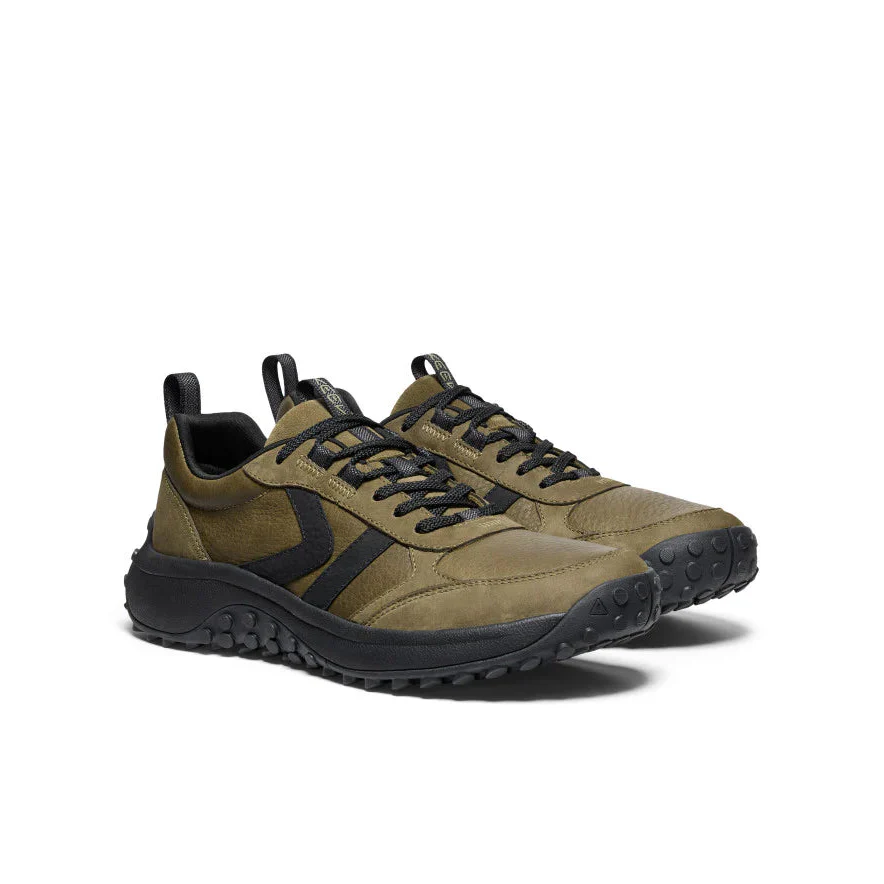 MEN'S KEEN KS86 LEATHER SNEAKER | DARK OLIVE / BLACK - Image 3